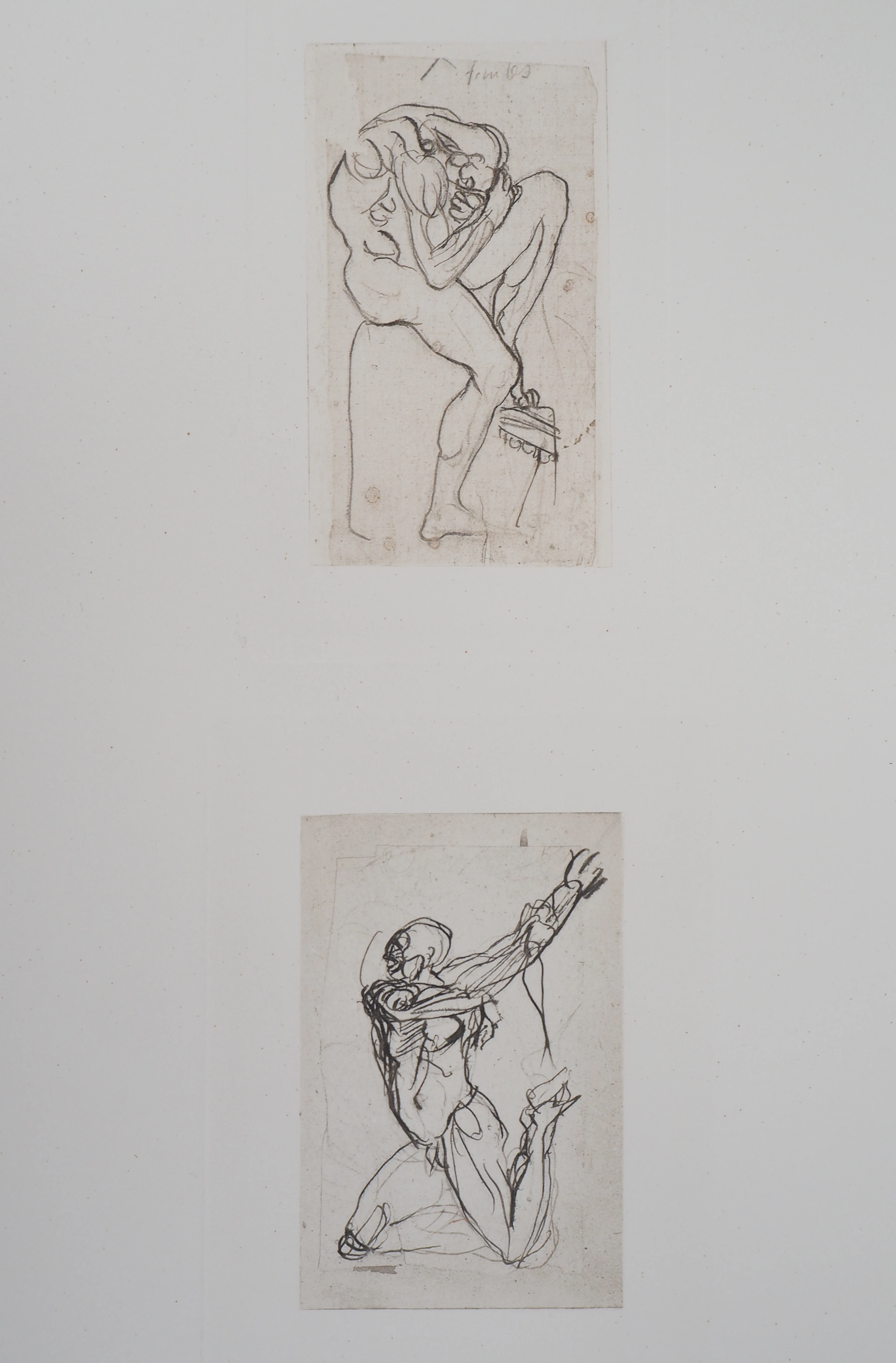 Auguste RODIN (d’après) : Deux planches : Ombres - Gravure