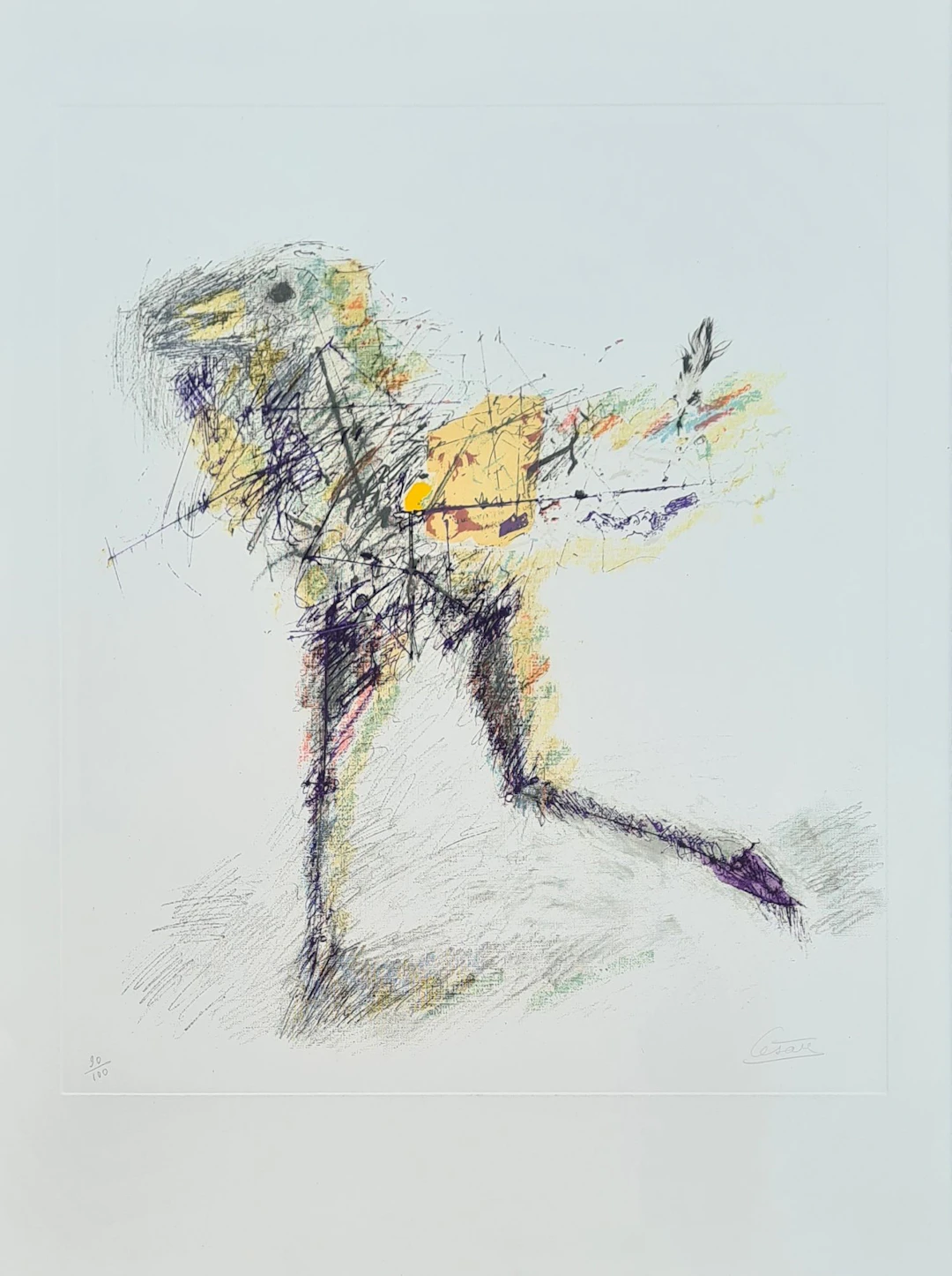 César - La Poulette - Gravure originale signée et numérotée au crayon