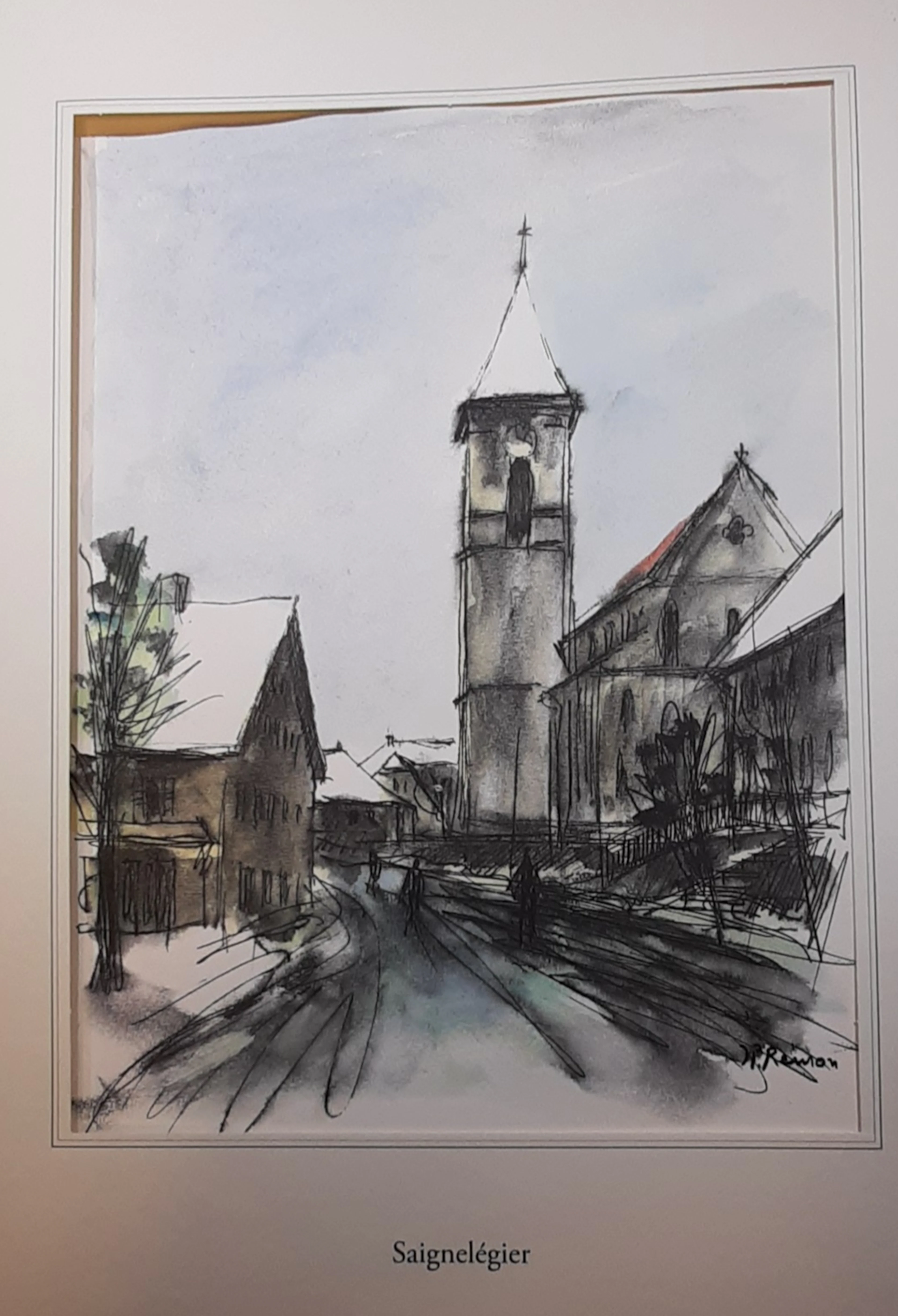 Jean Pierre REMON - Saignelégier, 2011 - Aquarelle signée