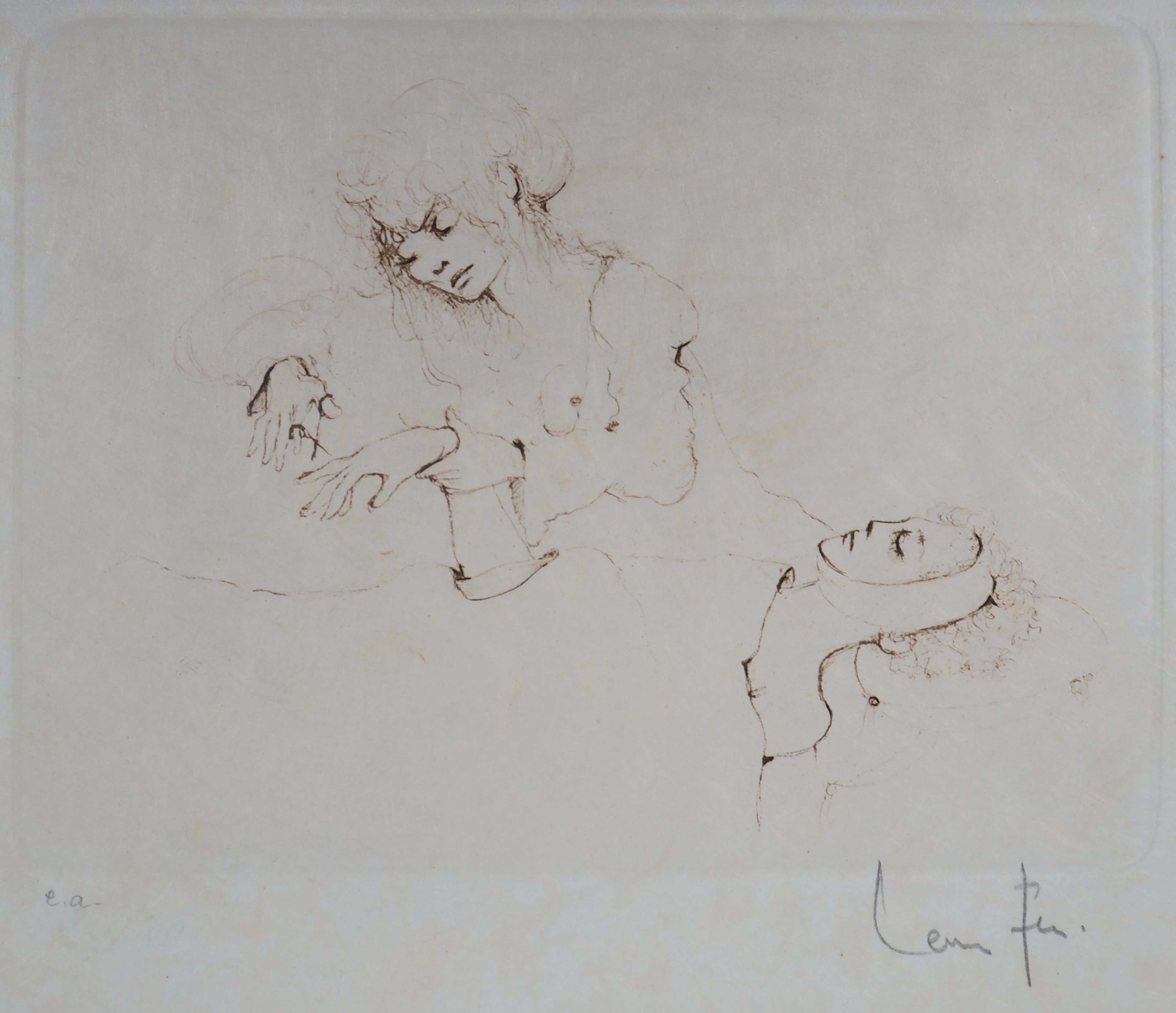 Leonor FINI : L’aide-soignante - Gravure Originale Signée