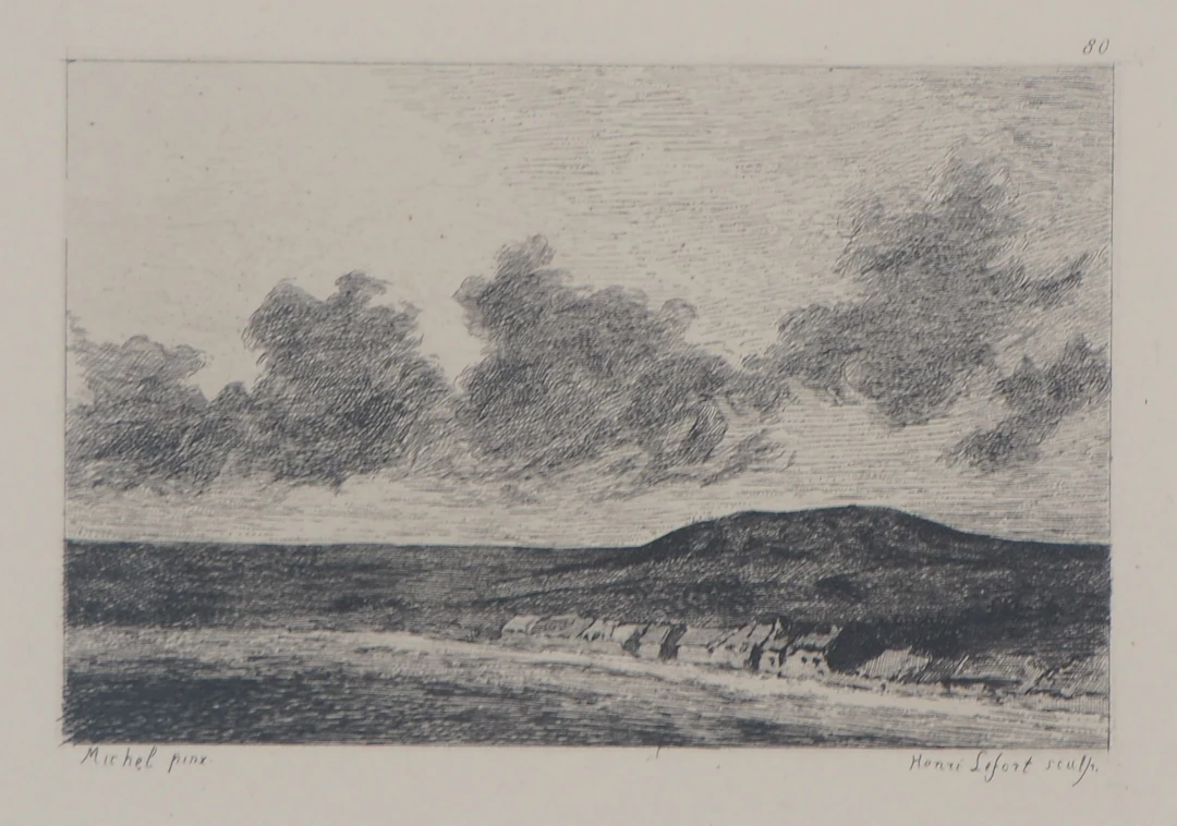 Georges MICHEL (d’après) - Village au pied d'une montagne, 1873 -
