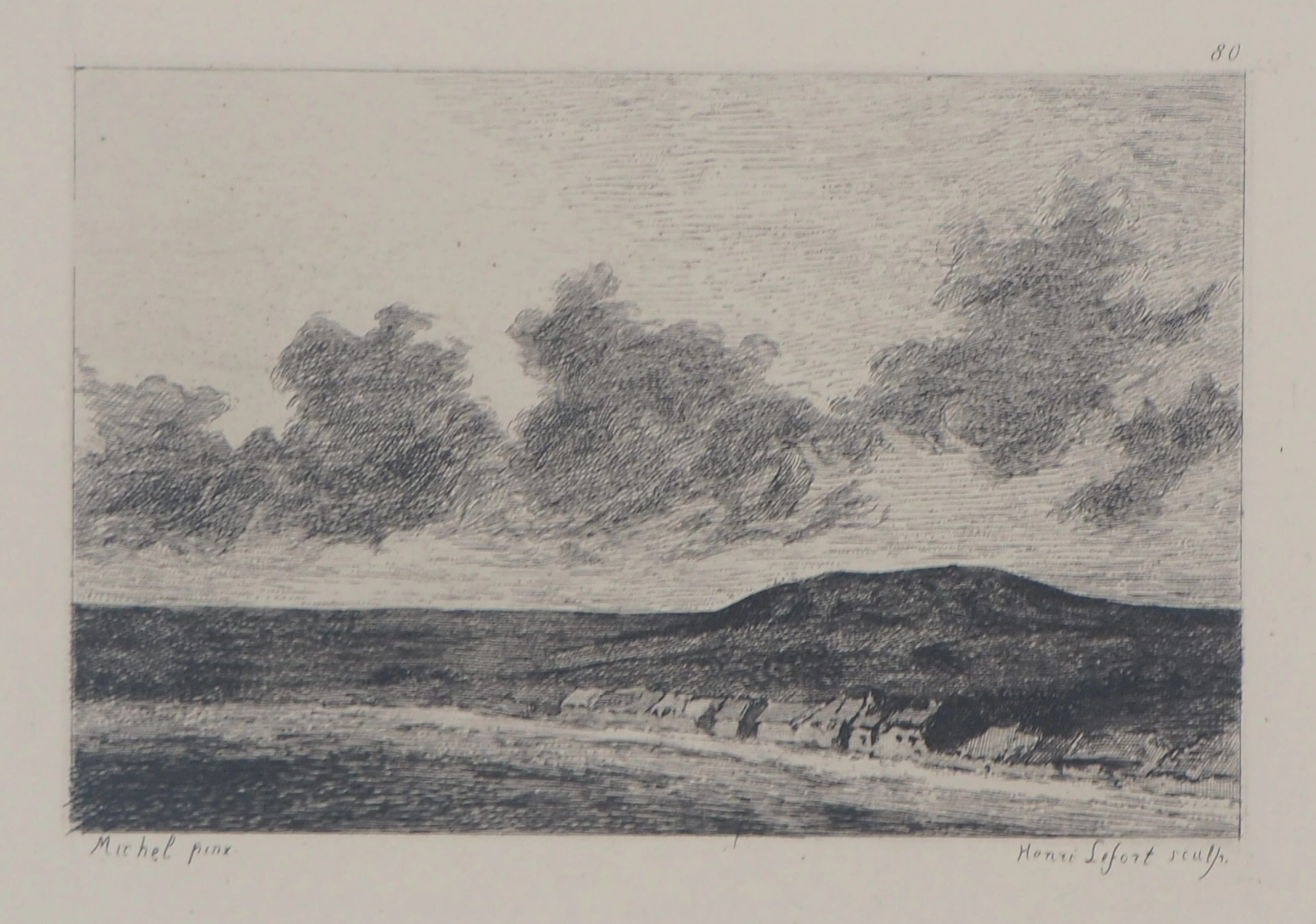 Georges MICHEL (d’après) - Village au pied d'une montagne, 1873 -