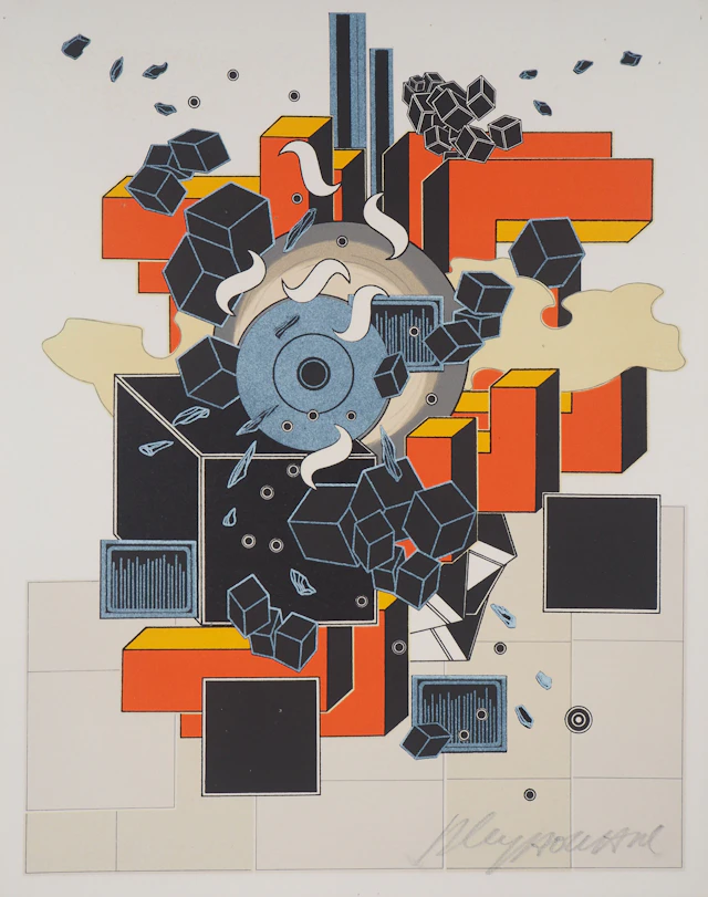 LE YAOUANC Alain : Le feu - Lithographie Originale Signée