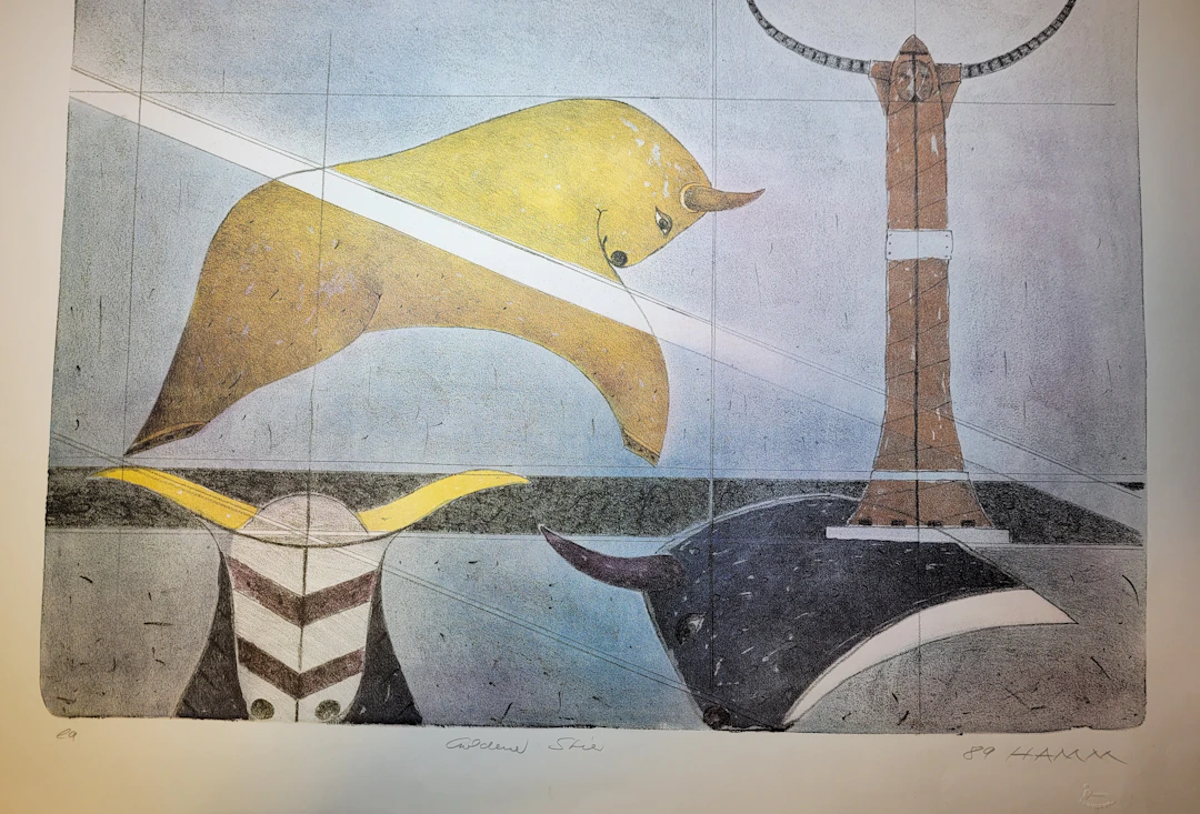 Jack HAMM - Sans titre, 1989 - Lithographie originale signée au crayon