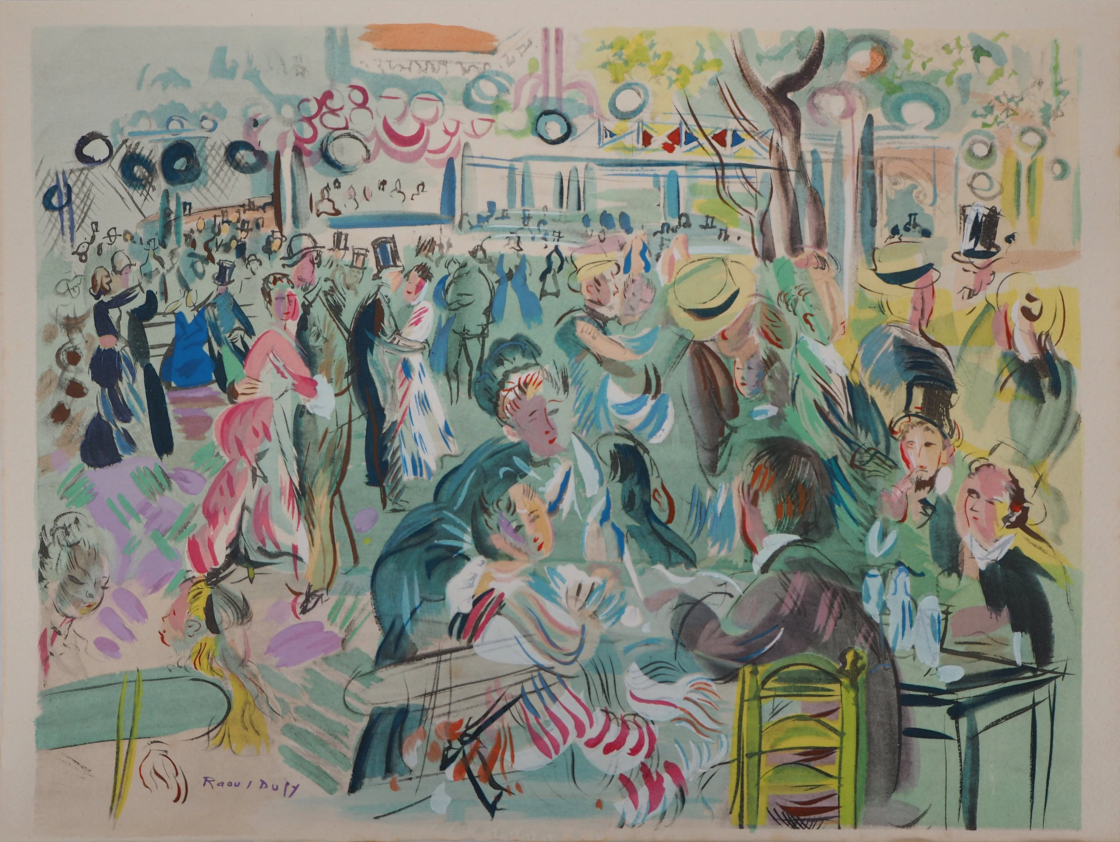 Raoul DUFY - Bal du Moulin de la Galette, 1953 - Lithographie Originale Signée