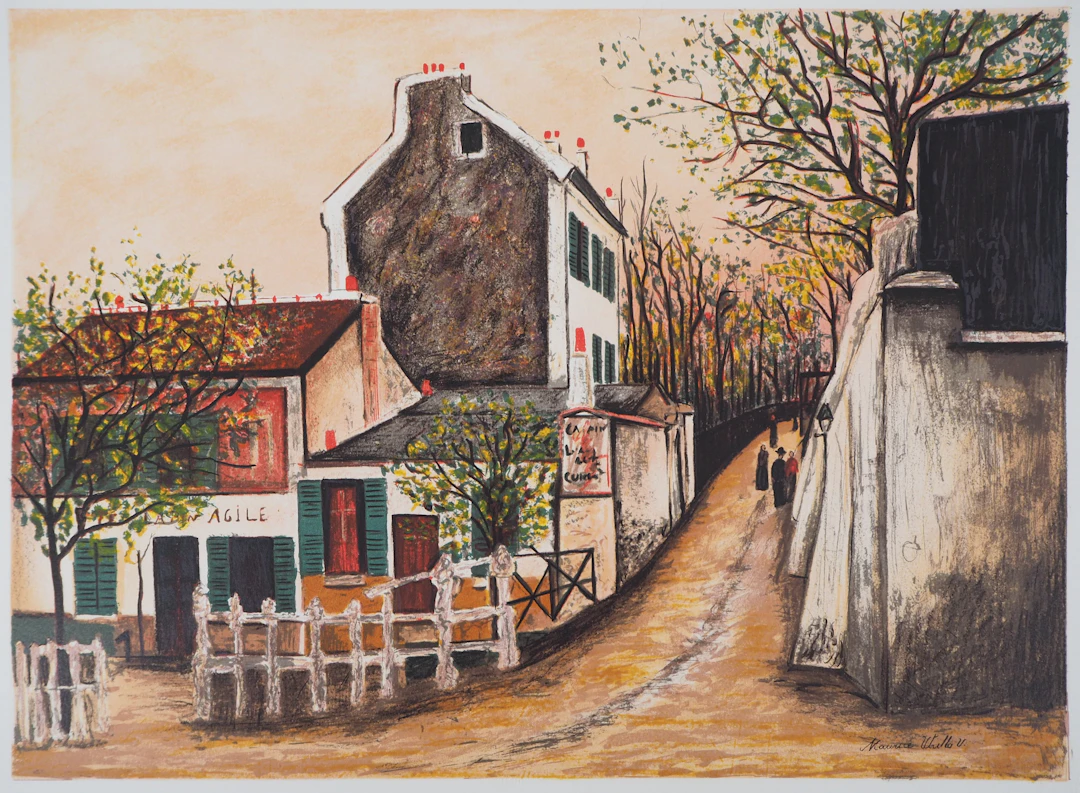Maurice UTRILLO (d’après) - Le lapin agile, Montmartre - Lithographie