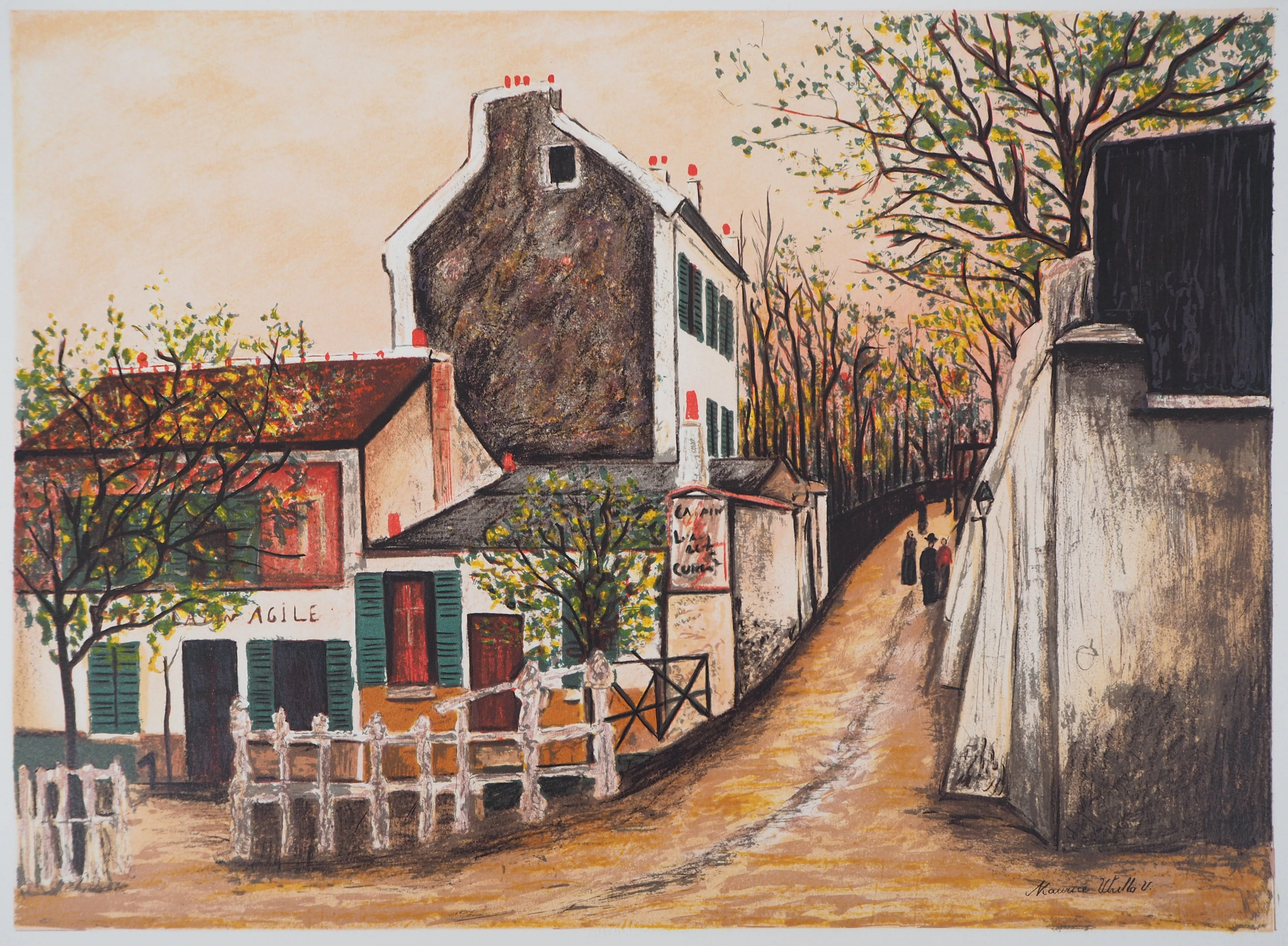 Maurice UTRILLO (d’après) - Le lapin agile, Montmartre - Lithographie