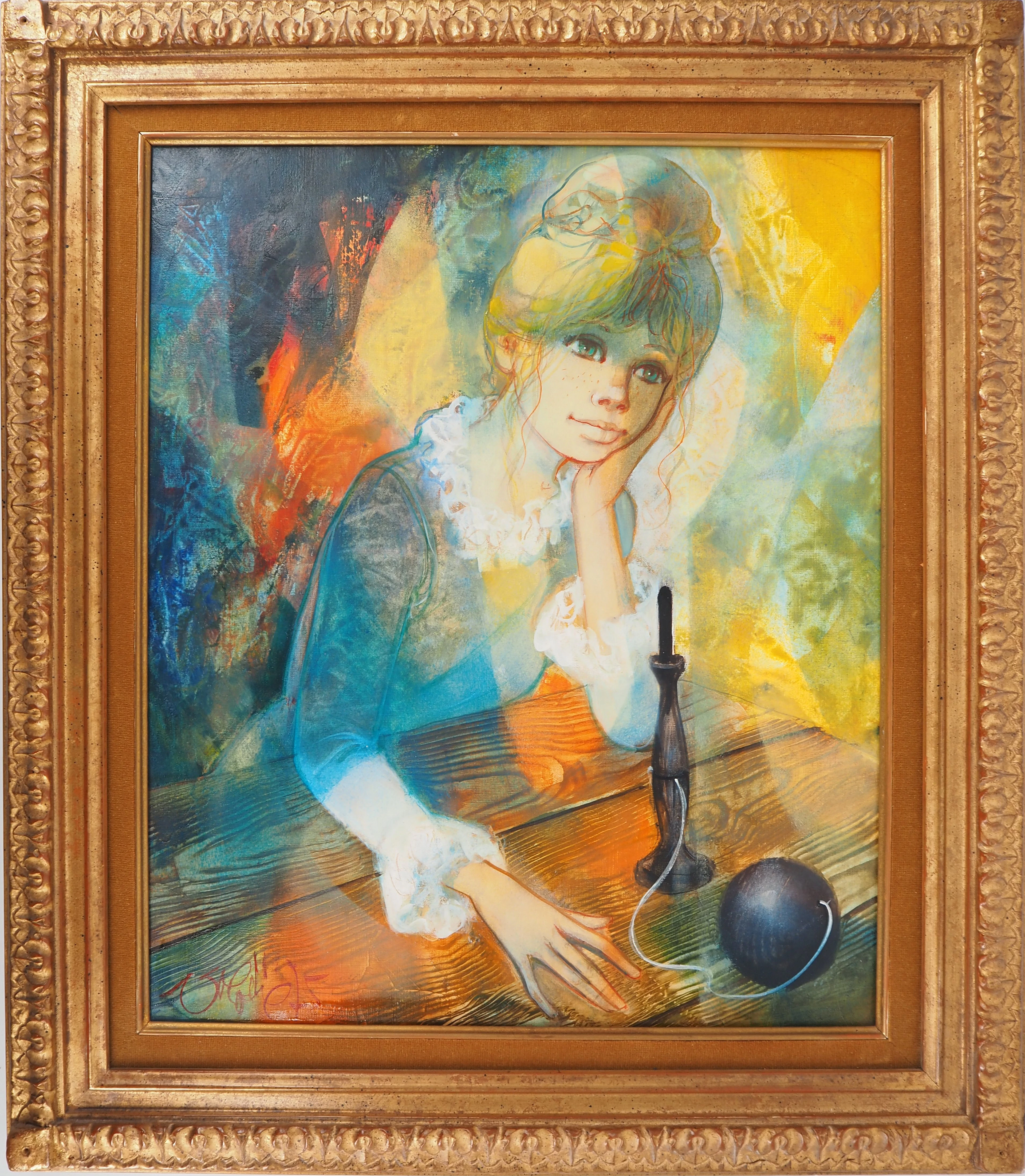 Jean-Baptiste VALADIE : Méditation, La jeune fille au bilboquet, 1975