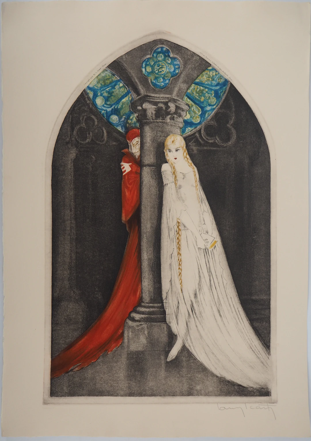 Louis ICART - Margueritte et Méphistophélès, 1928 - Gravure originale signée