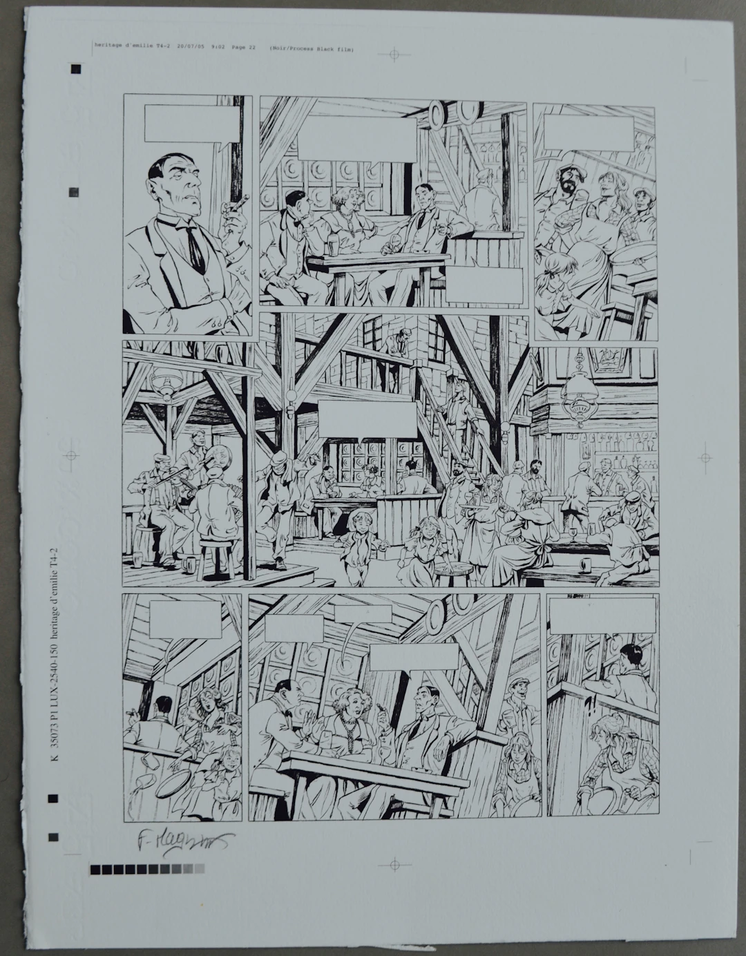 Florence Magnin - Héritage Emilie T04 le rêveur, 2005 - Planche offset signée