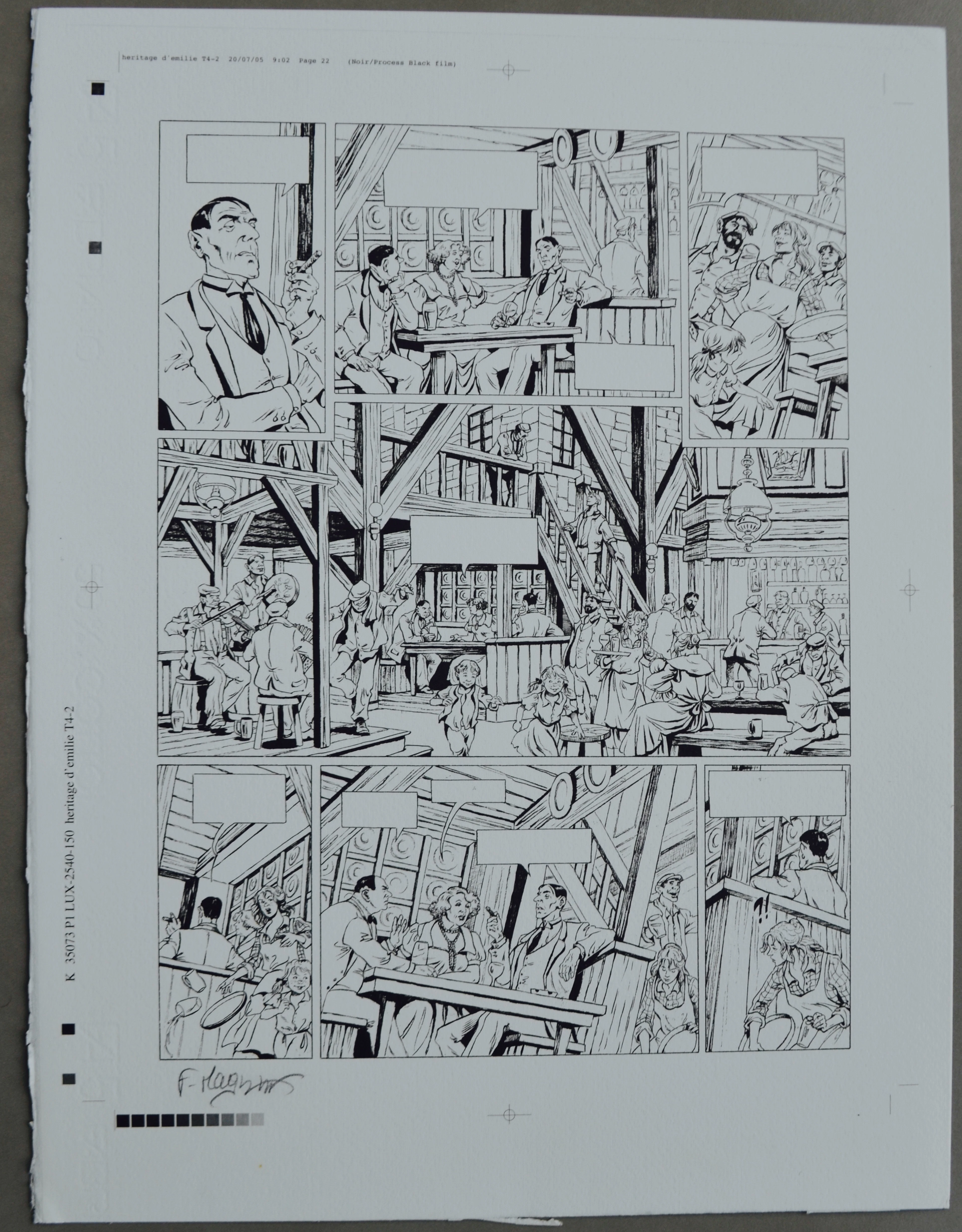 Florence Magnin - Héritage Emilie T04 le rêveur, 2005 - Planche offset signée