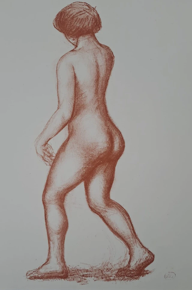Aristide Maillol (d’après) - Femme nue marchant - Lithographie offset