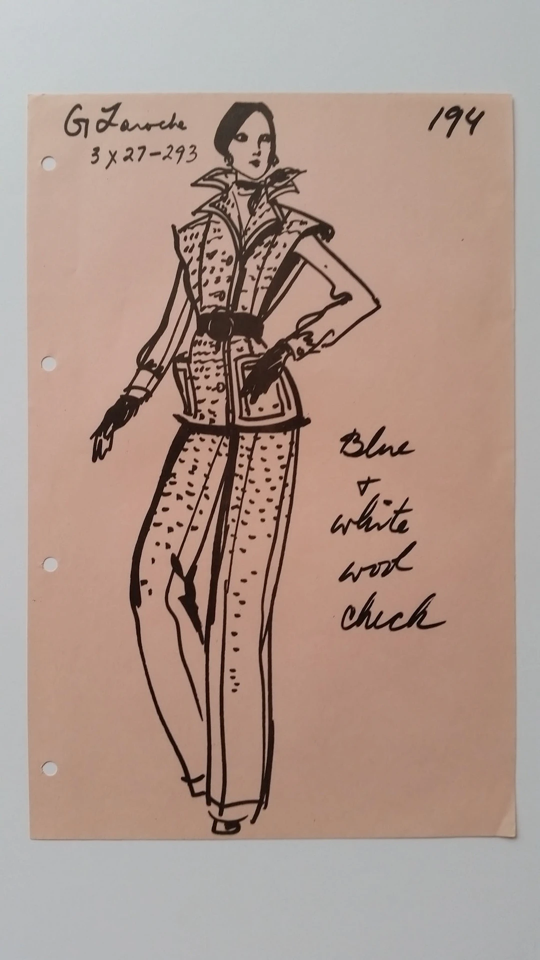 Guy Laroche - Croquis tailleur pantalon