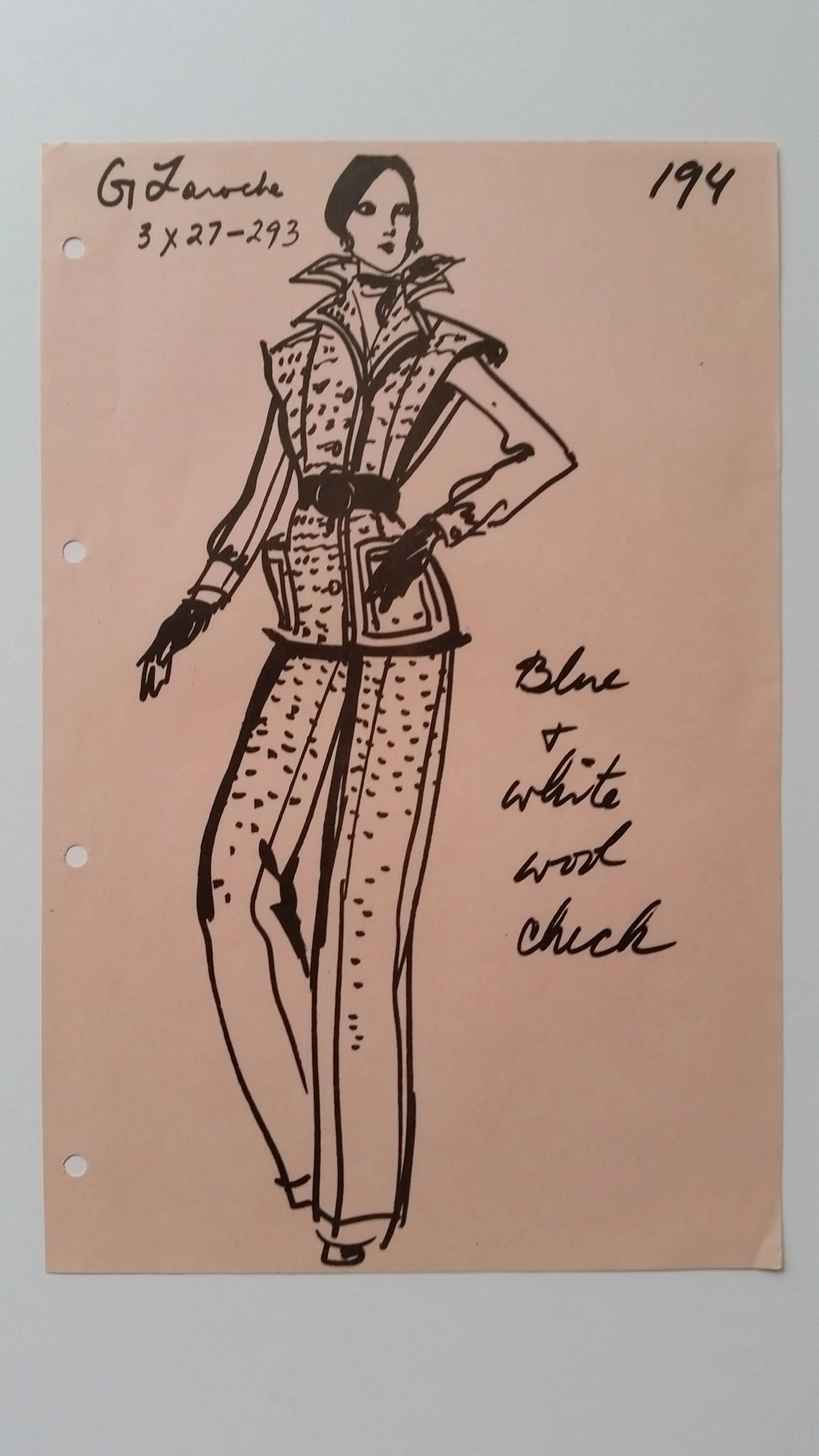 Guy Laroche - Croquis tailleur pantalon