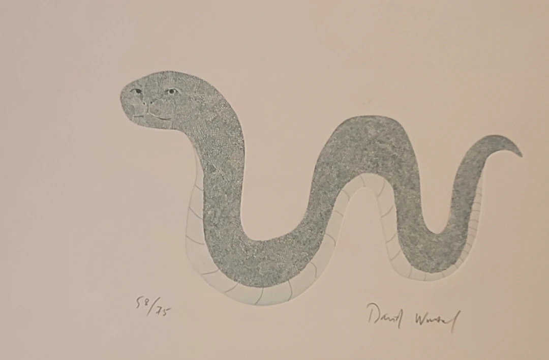 David WURTZEL - Le serpent, 1980 - Lithographie signée au crayon