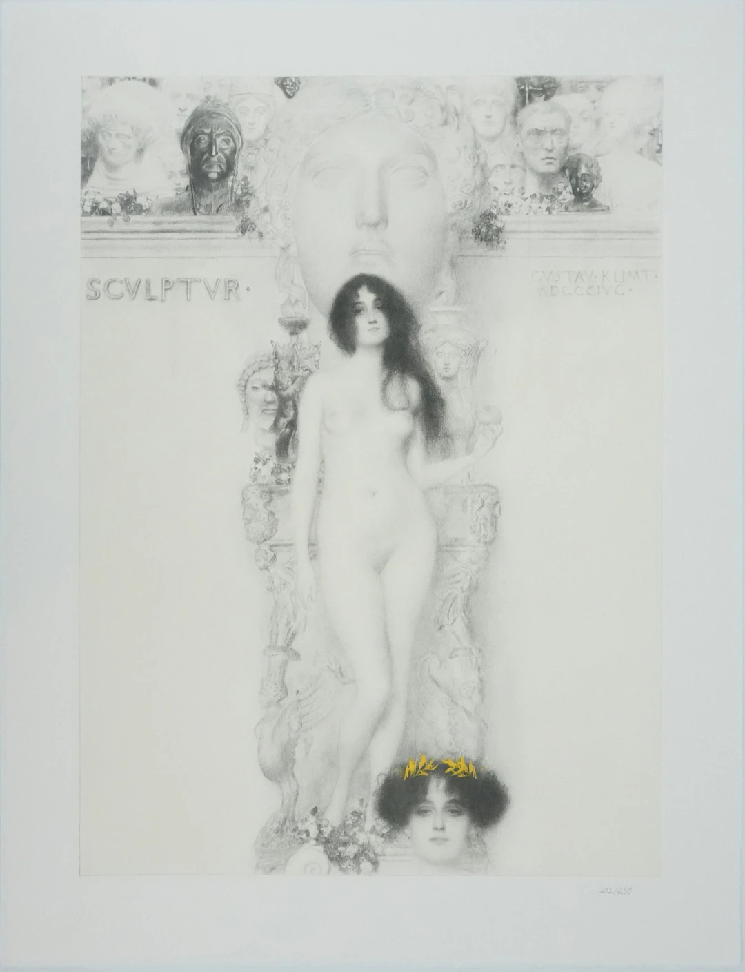 Gustav KLIMT : L’allégorie de la sculpture, Lithographie signée