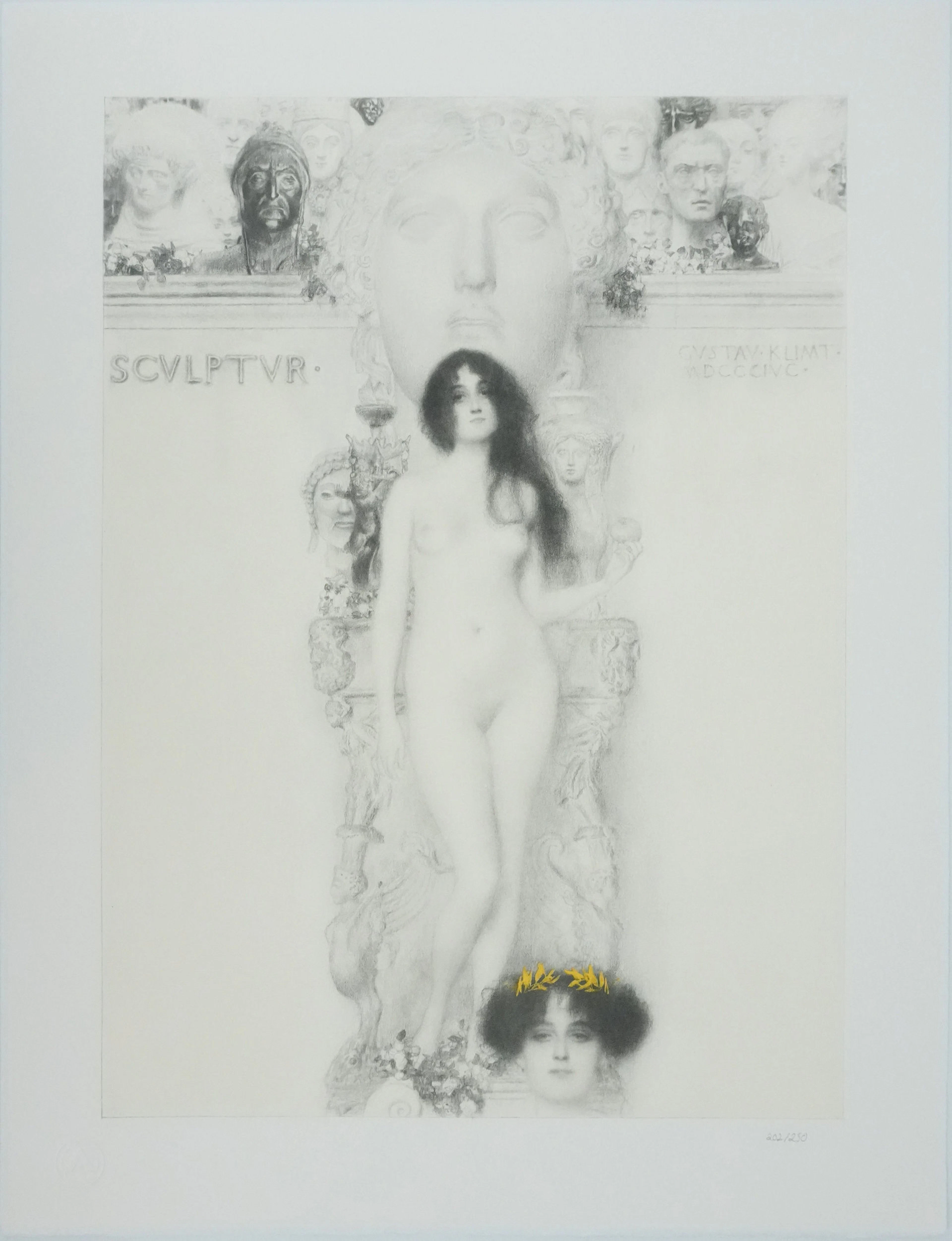 Gustav KLIMT : L’allégorie de la sculpture, Lithographie signée