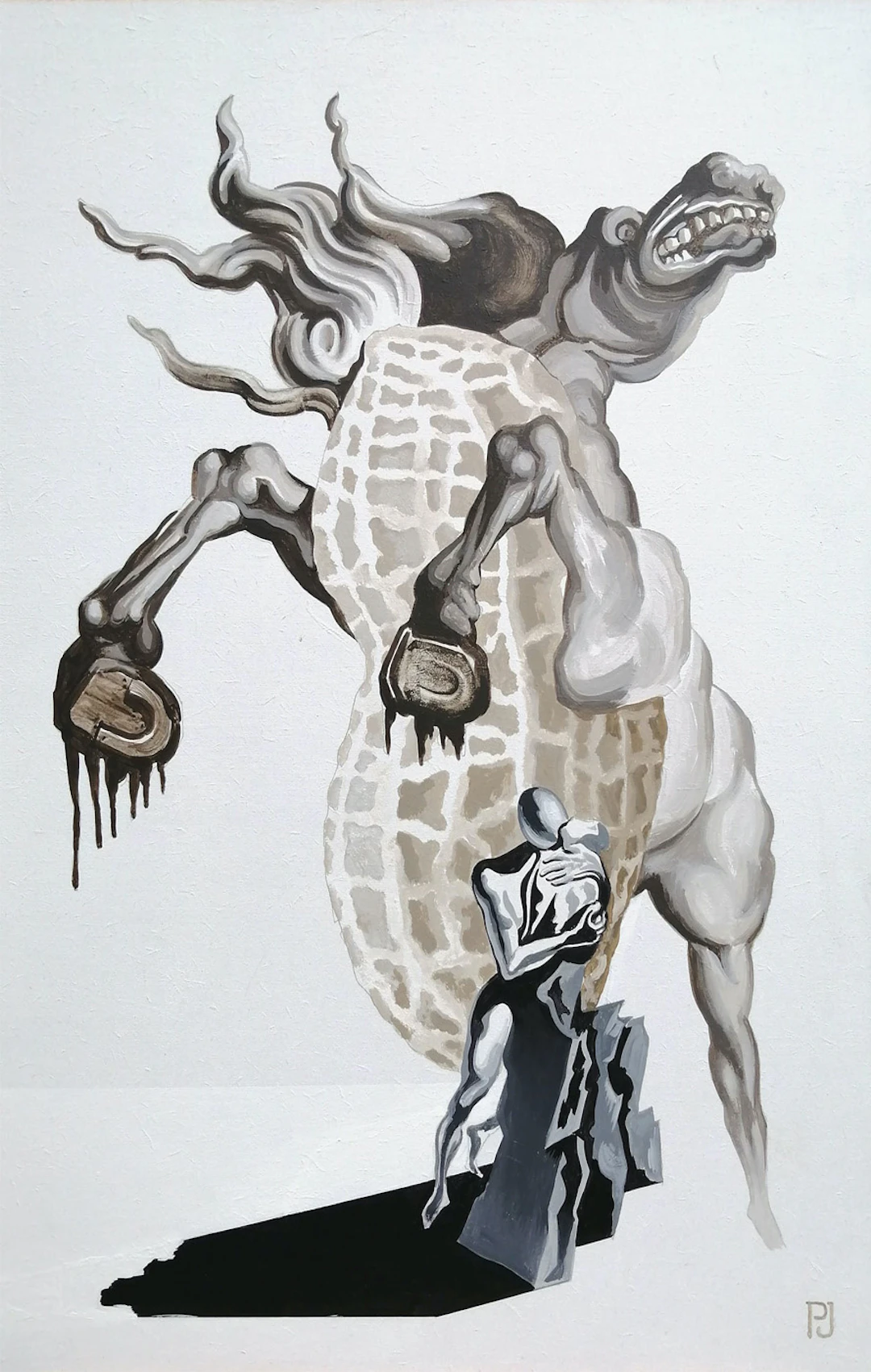 Pierre JACOB - Peanut and love, 2020 - Acyrlique sur bois