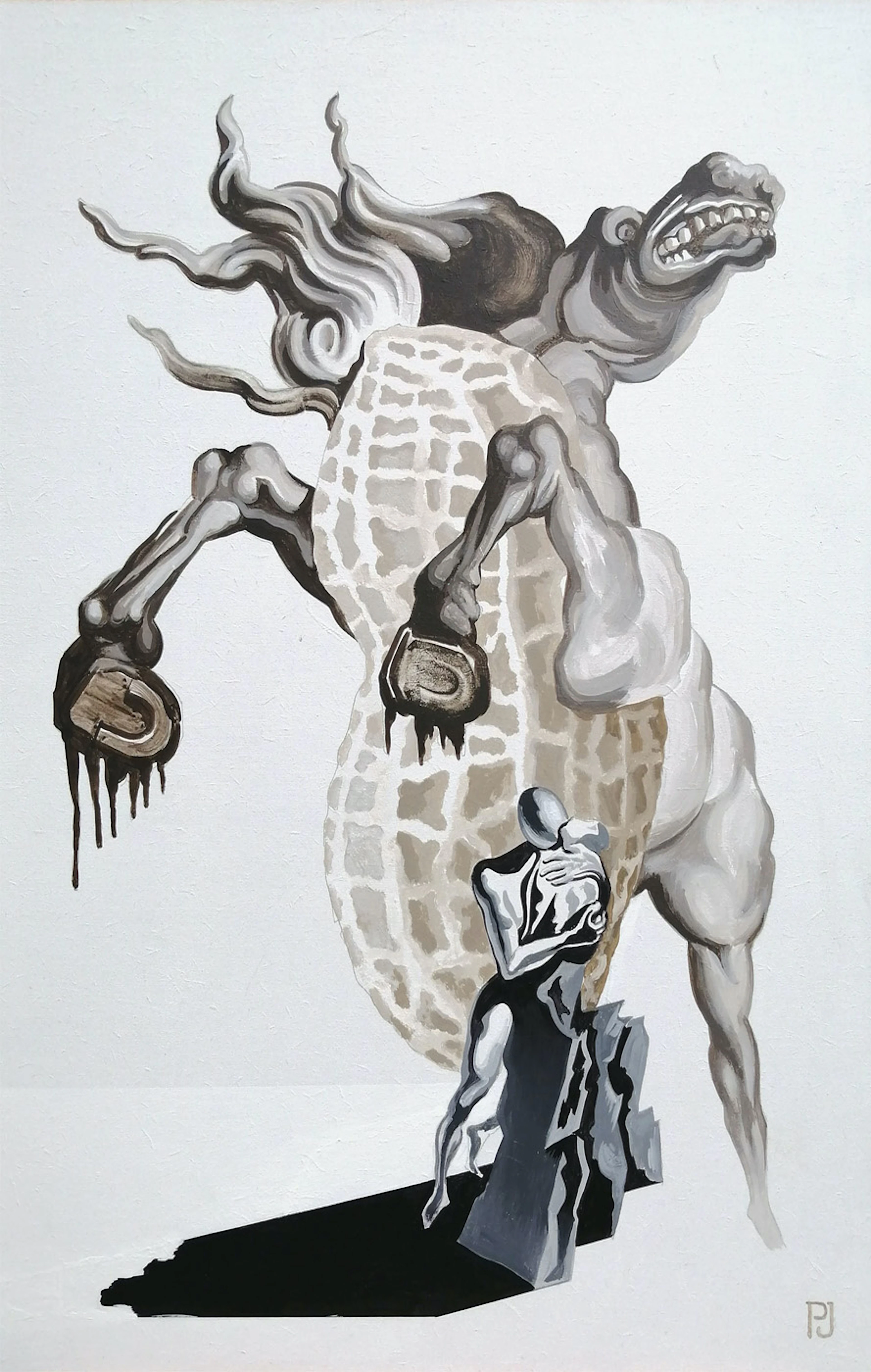 Pierre JACOB - Peanut and love, 2020 - Acyrlique sur bois
