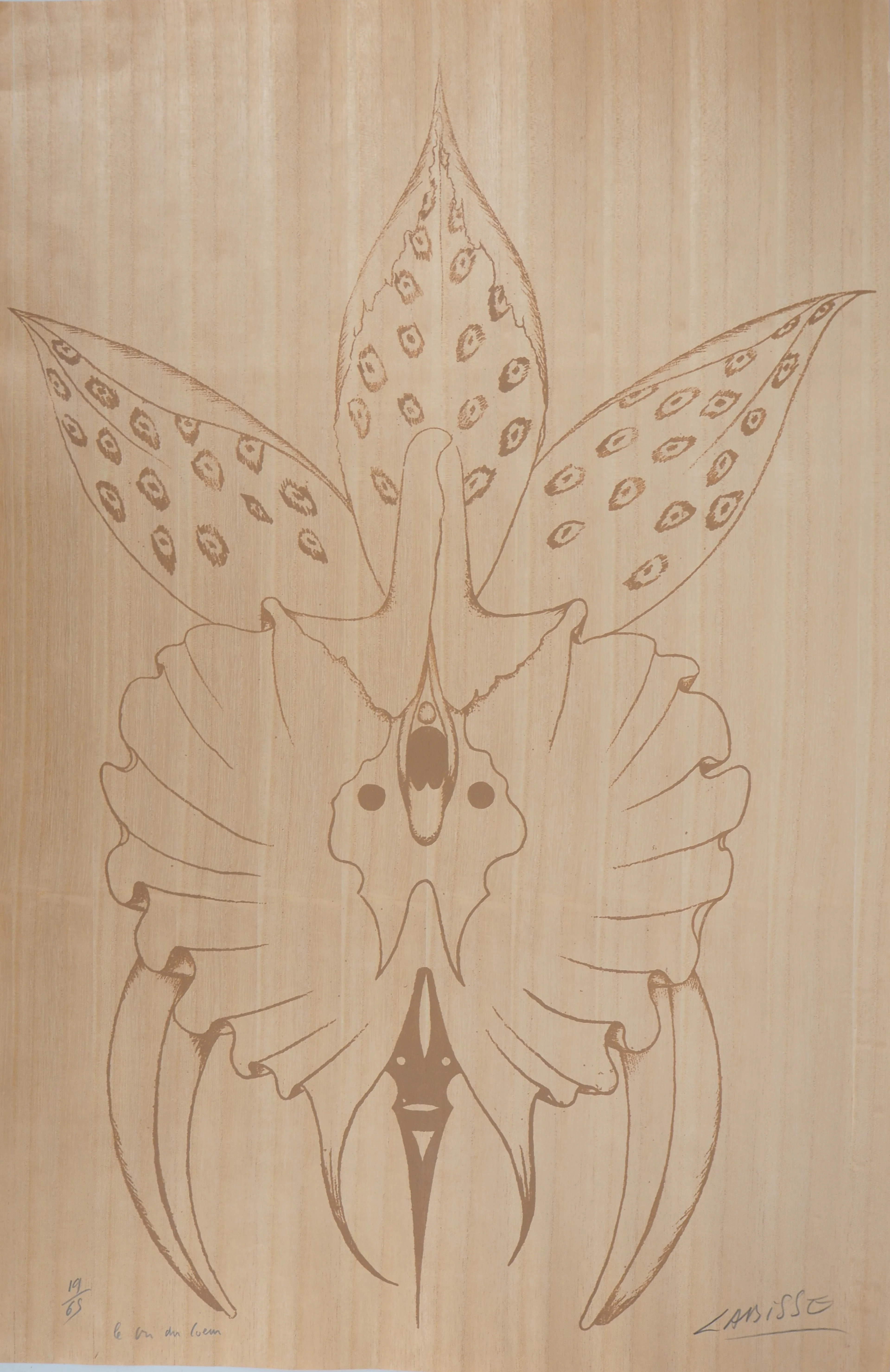 Félix LABISSE : Orchidée, le cri du coeur - Lithographie originale