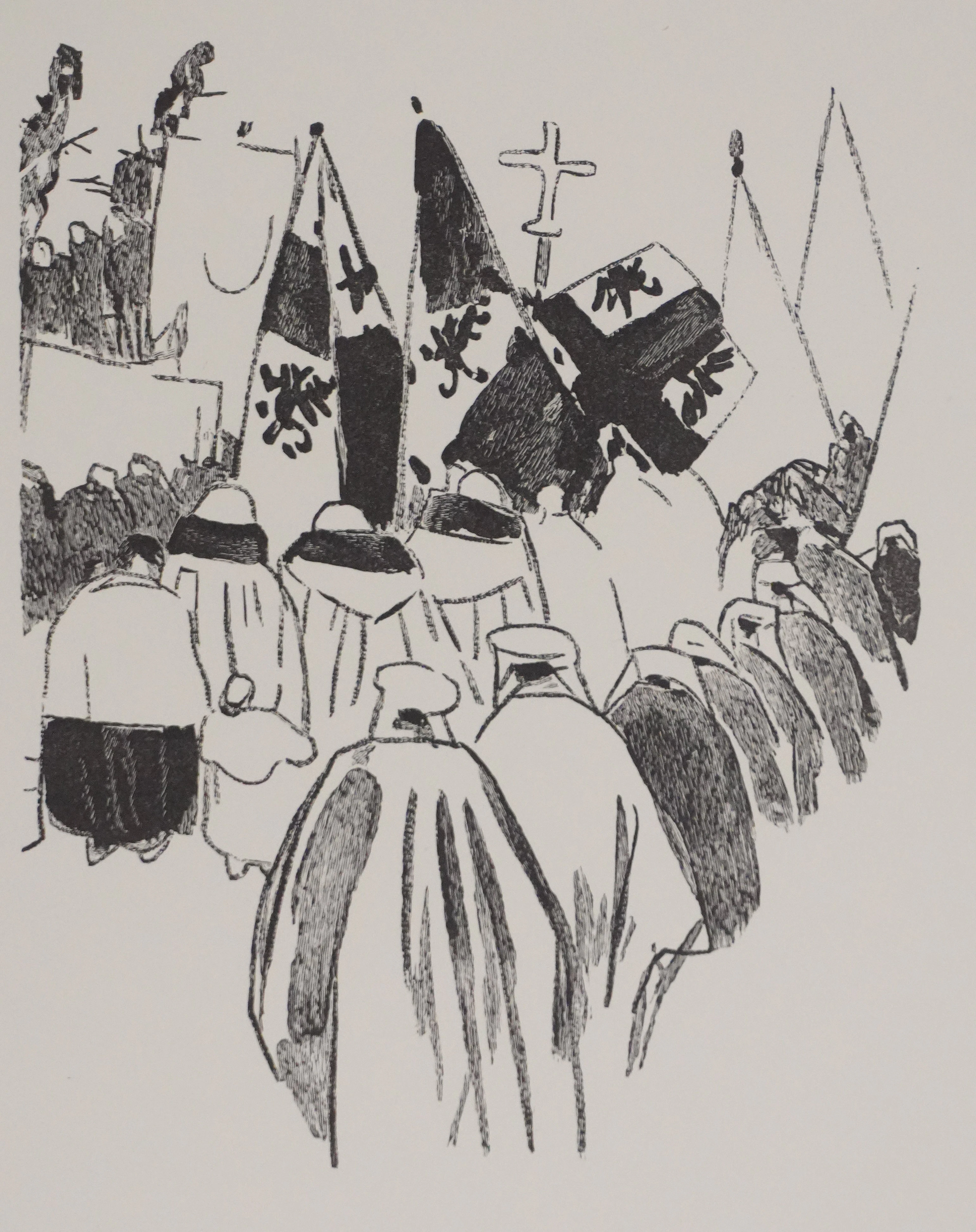 Mathurin MEHEUT : Bretagne, Procession au Pays de Trégor (Noir), Gravure