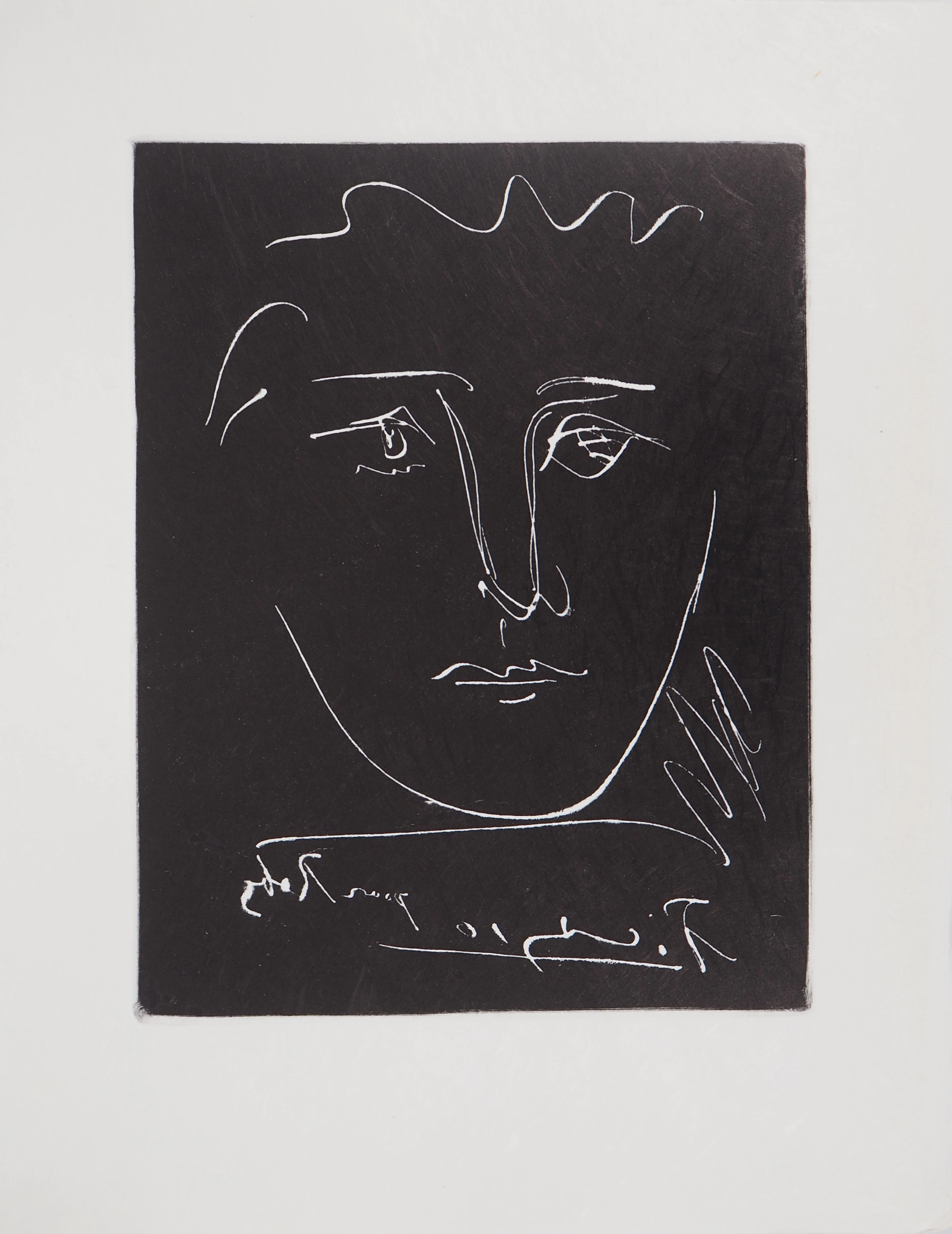 Pablo PICASSO : Visage pour Roby, 1950 - Gravure signée