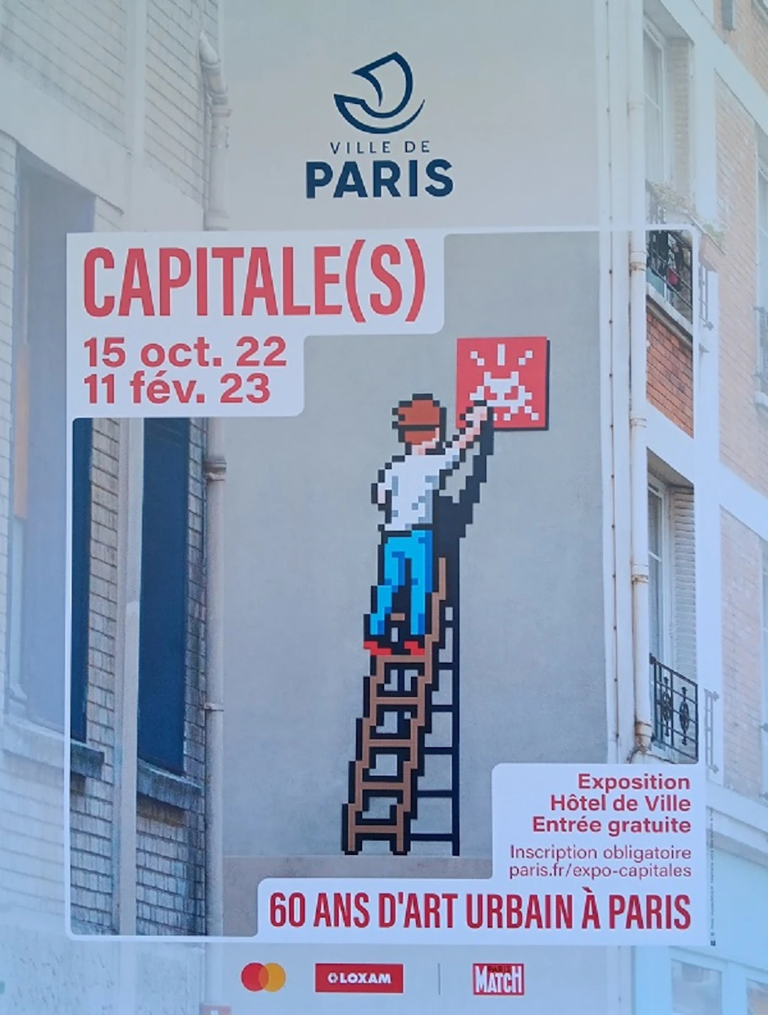 INVADER - CAPITALE(S) - Paris - 2022 - Affiche originale d’exposition -