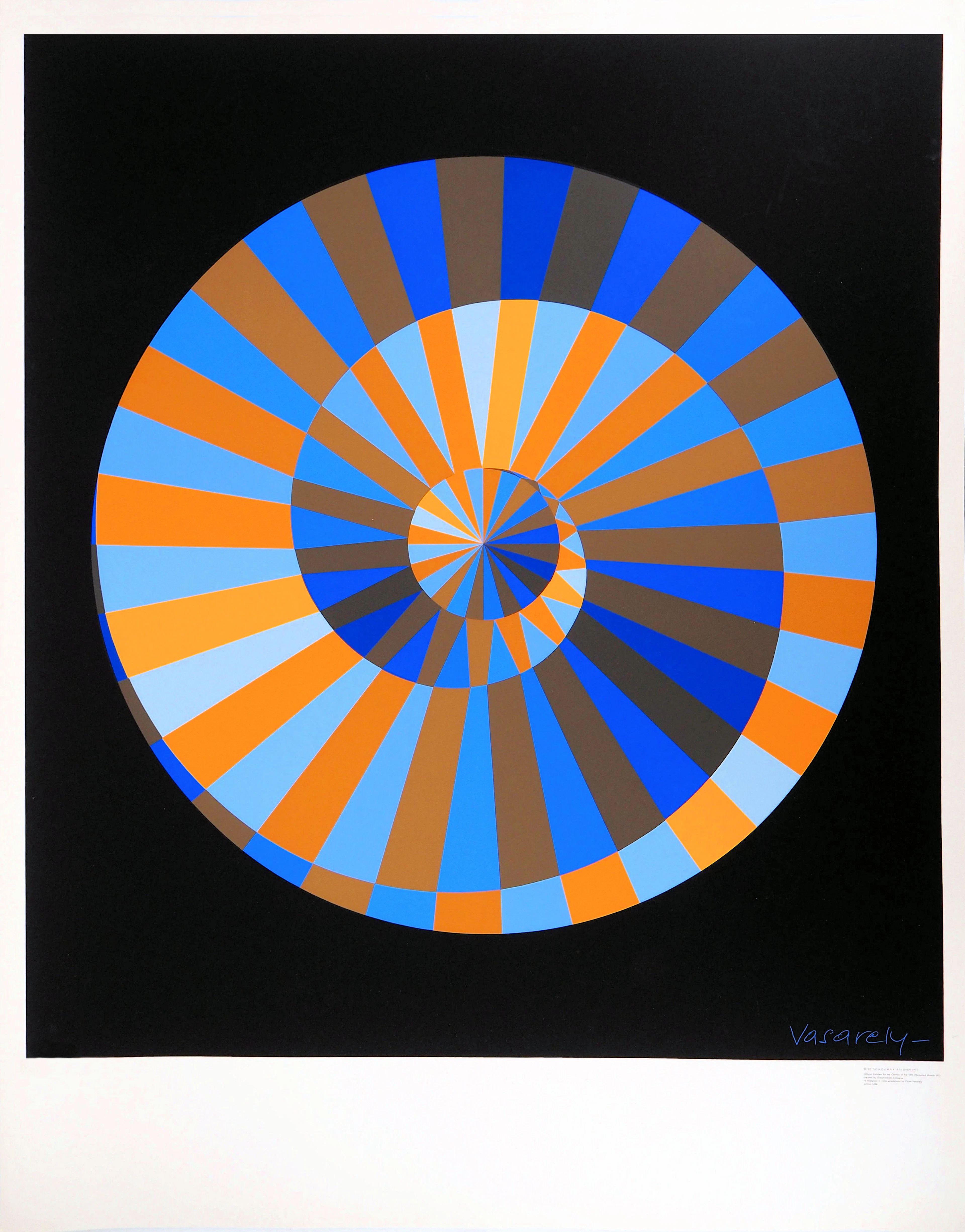 Victor VASARELY - Olympia, 1971 - Sérigraphie originale, Signée