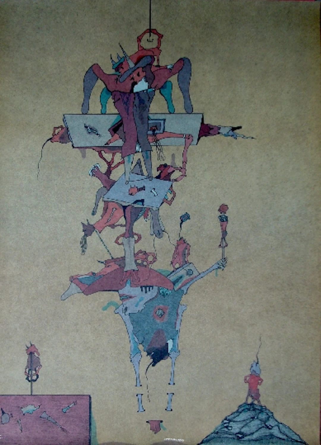 Jorge CAMACHO - Cenizas-4, 1974, Lithographie signée