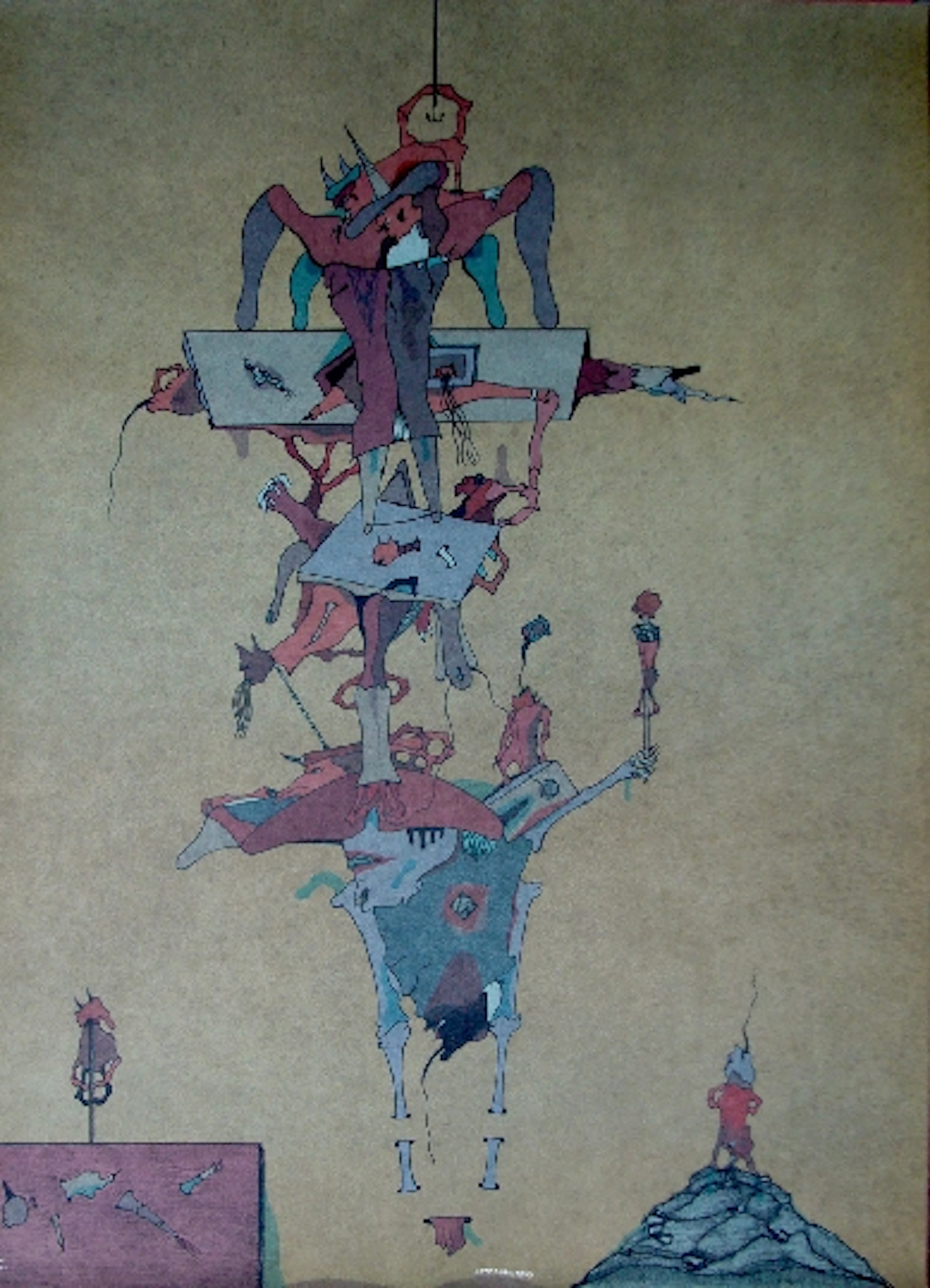 Jorge CAMACHO - Cenizas-4, 1974, Lithographie signée