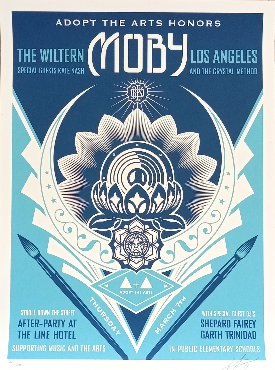 Shepard FAIREY (Obey) - Adopts The Art Lotus 2019 - Sérigraphie signée