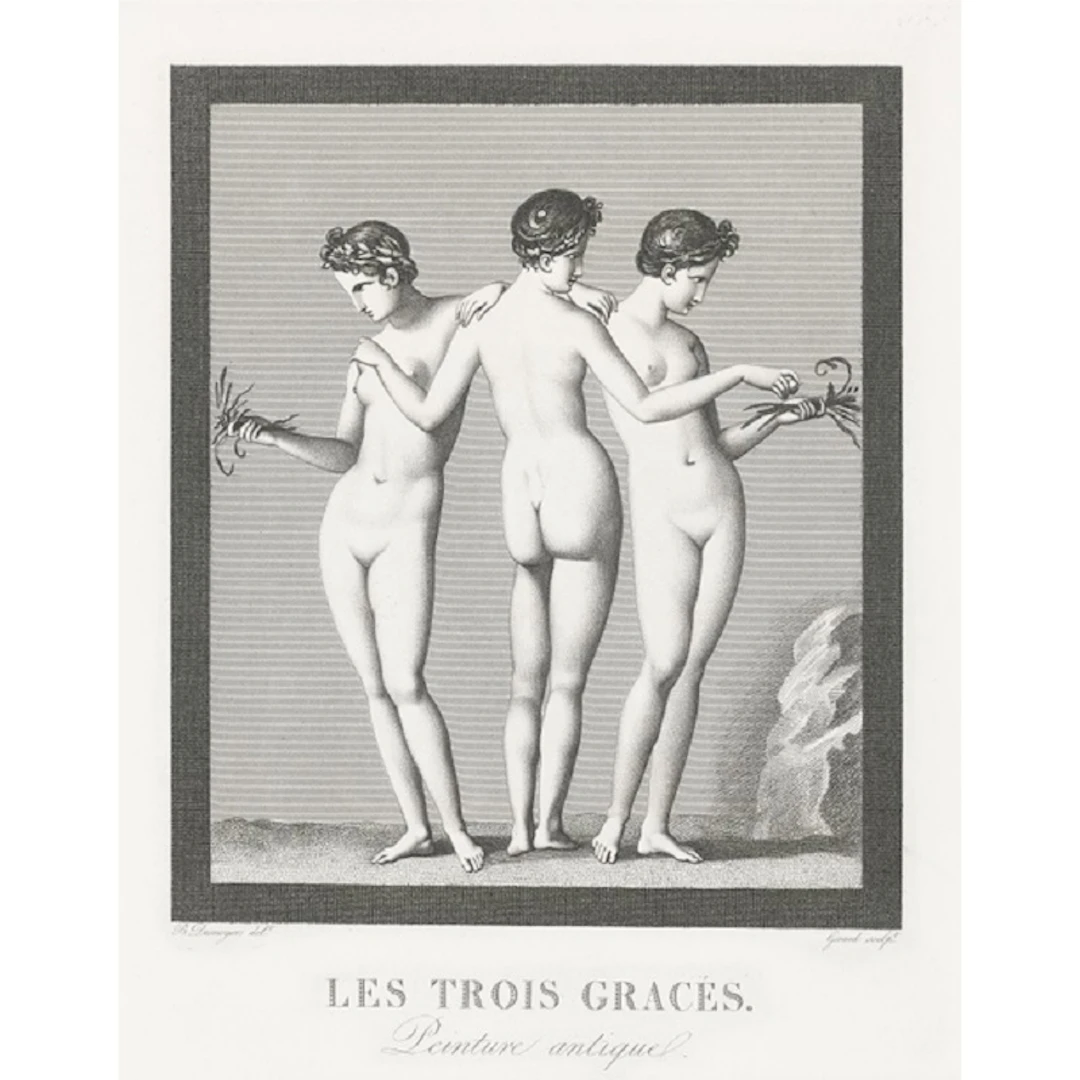 Auguste Gaspard Louis BOUCHER-DESNOYERS (d’après) - Les Trois Grâces – Gravure