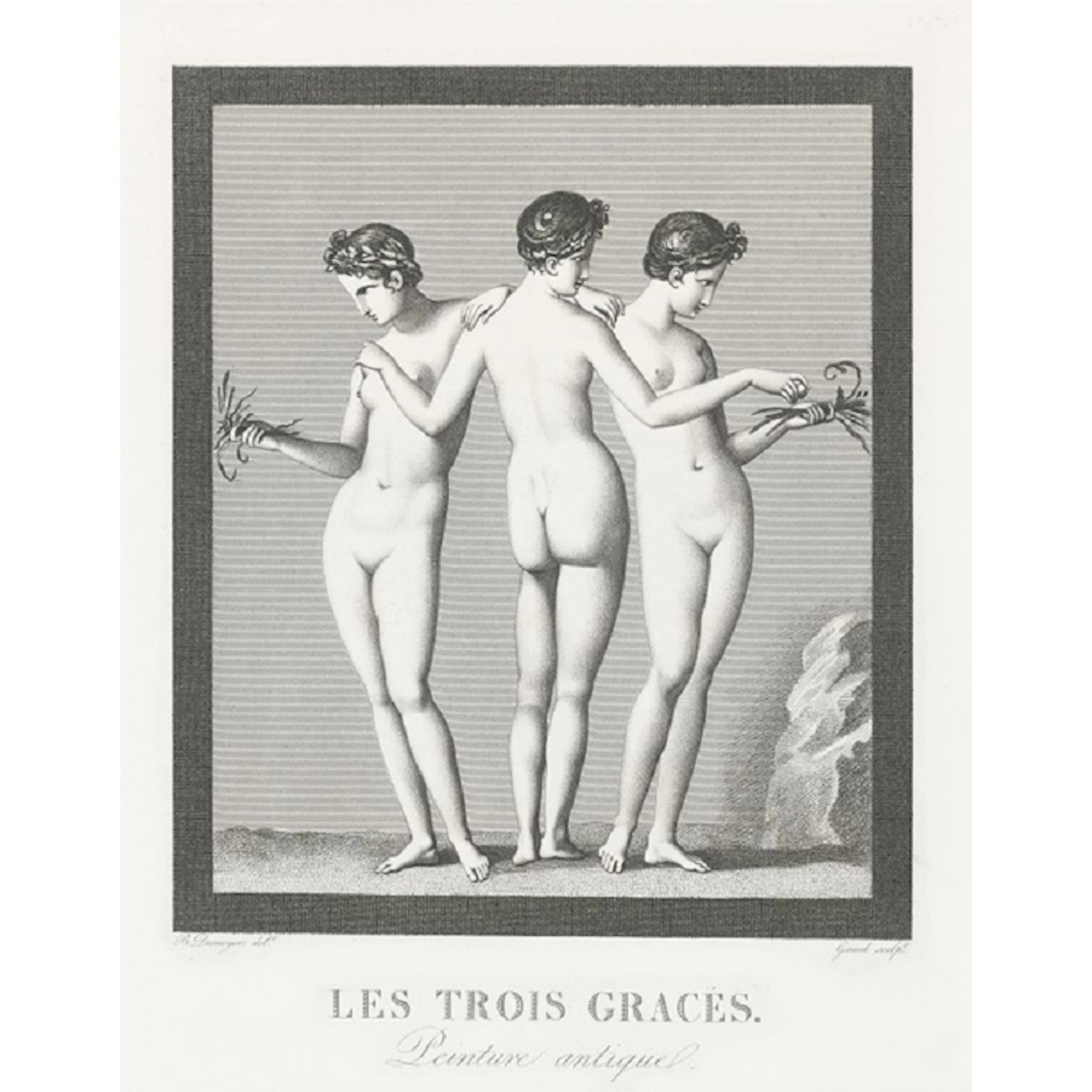 Auguste Gaspard Louis BOUCHER-DESNOYERS (d’après) - Les Trois Grâces – Gravure