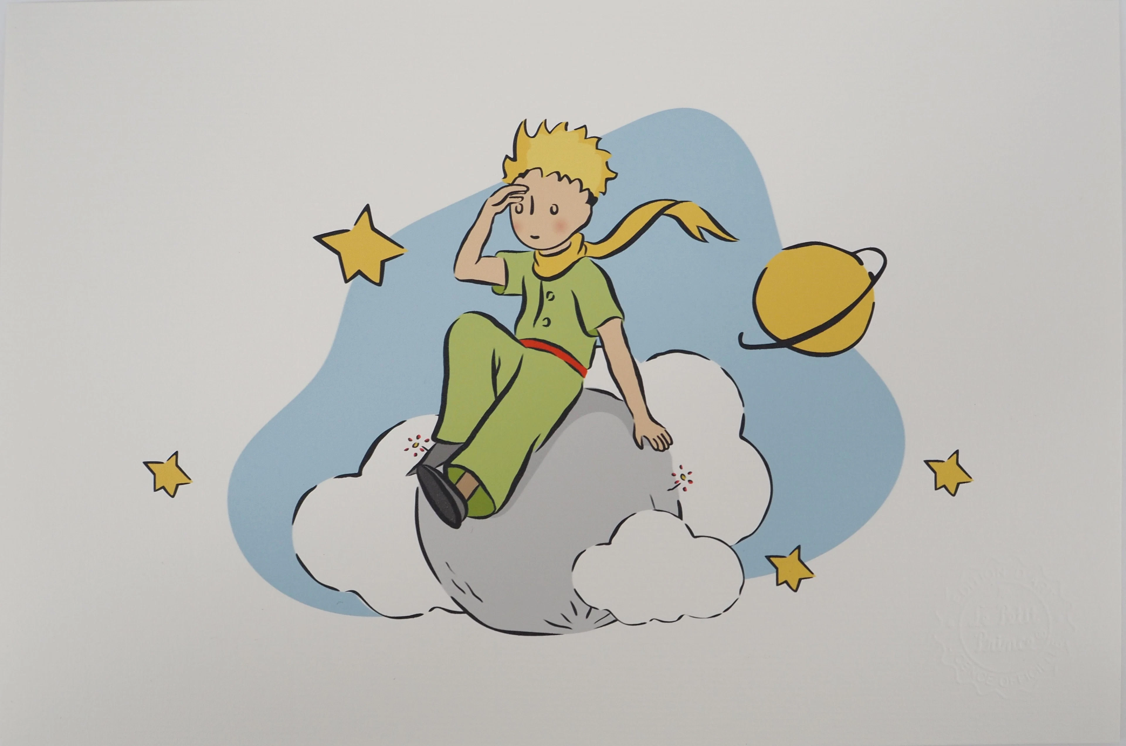 Antoine DE SAINT-EXUPERY : Le Petit Prince observe depuis son astéroïde