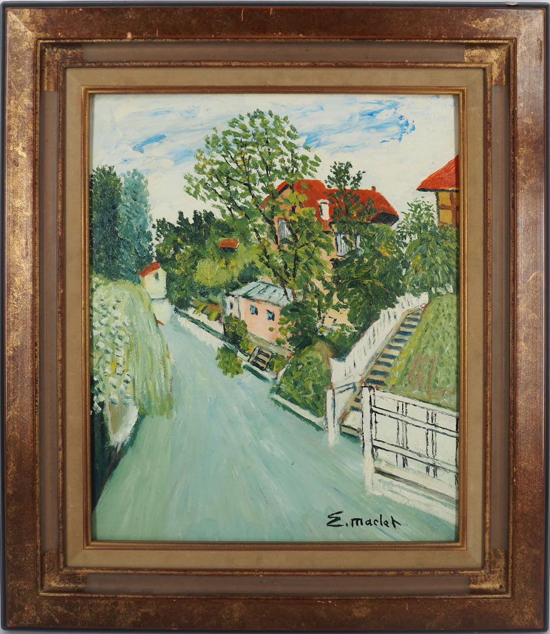 Elisée Maclet - Montmartre Moulin de la Galette, vers 1930 - Huile sur panneau