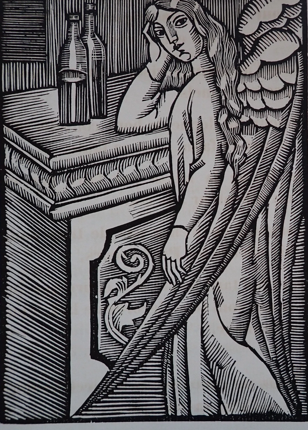 André Lhote - L’ange abreuvé, 1922 - Bois gravé