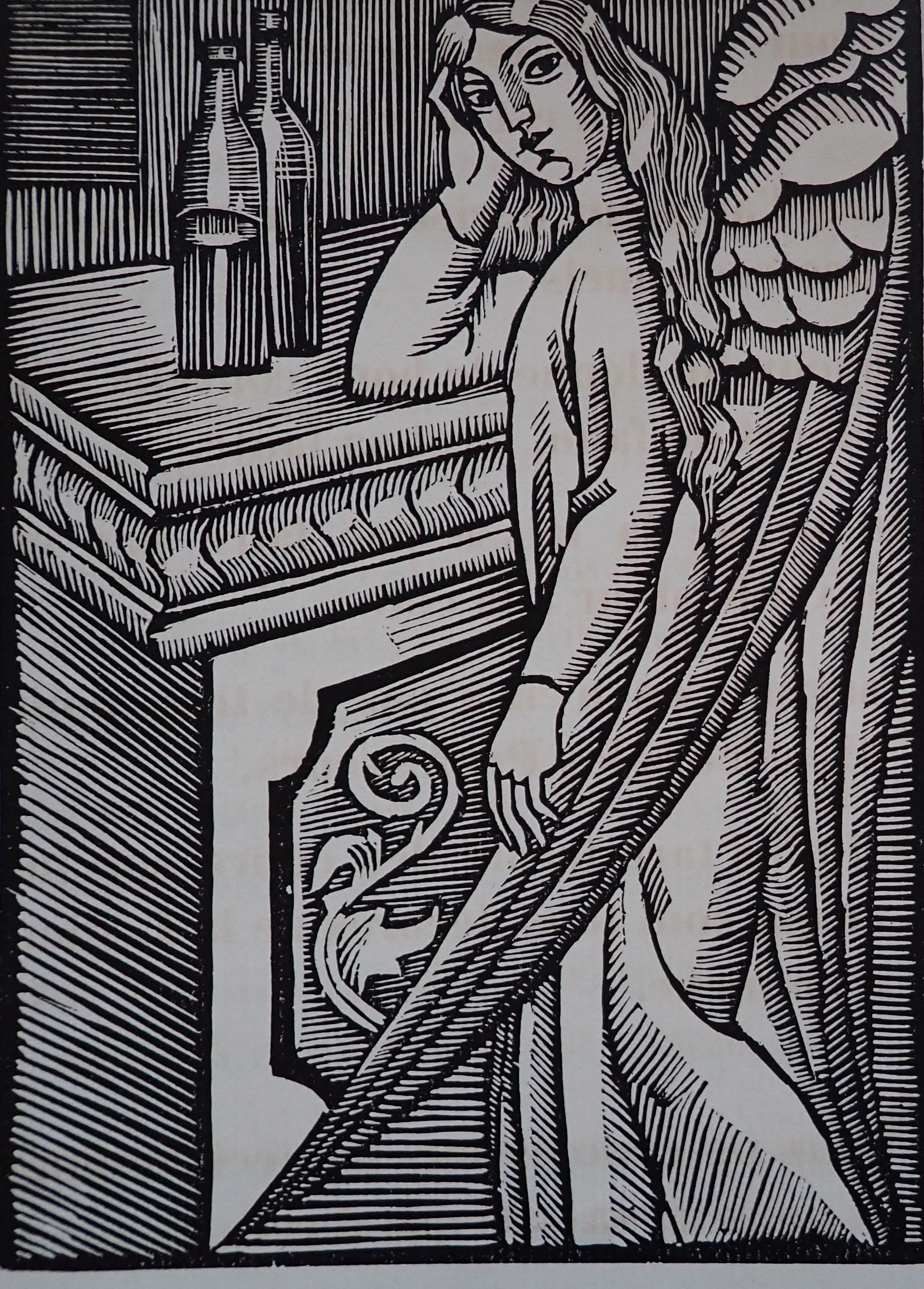 André Lhote - L’ange abreuvé, 1922 - Bois gravé