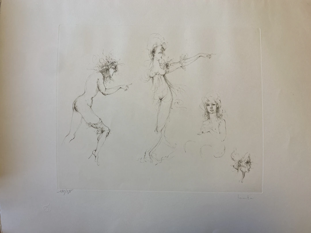 Leonor FINI - L’effroi, gravure originale signée