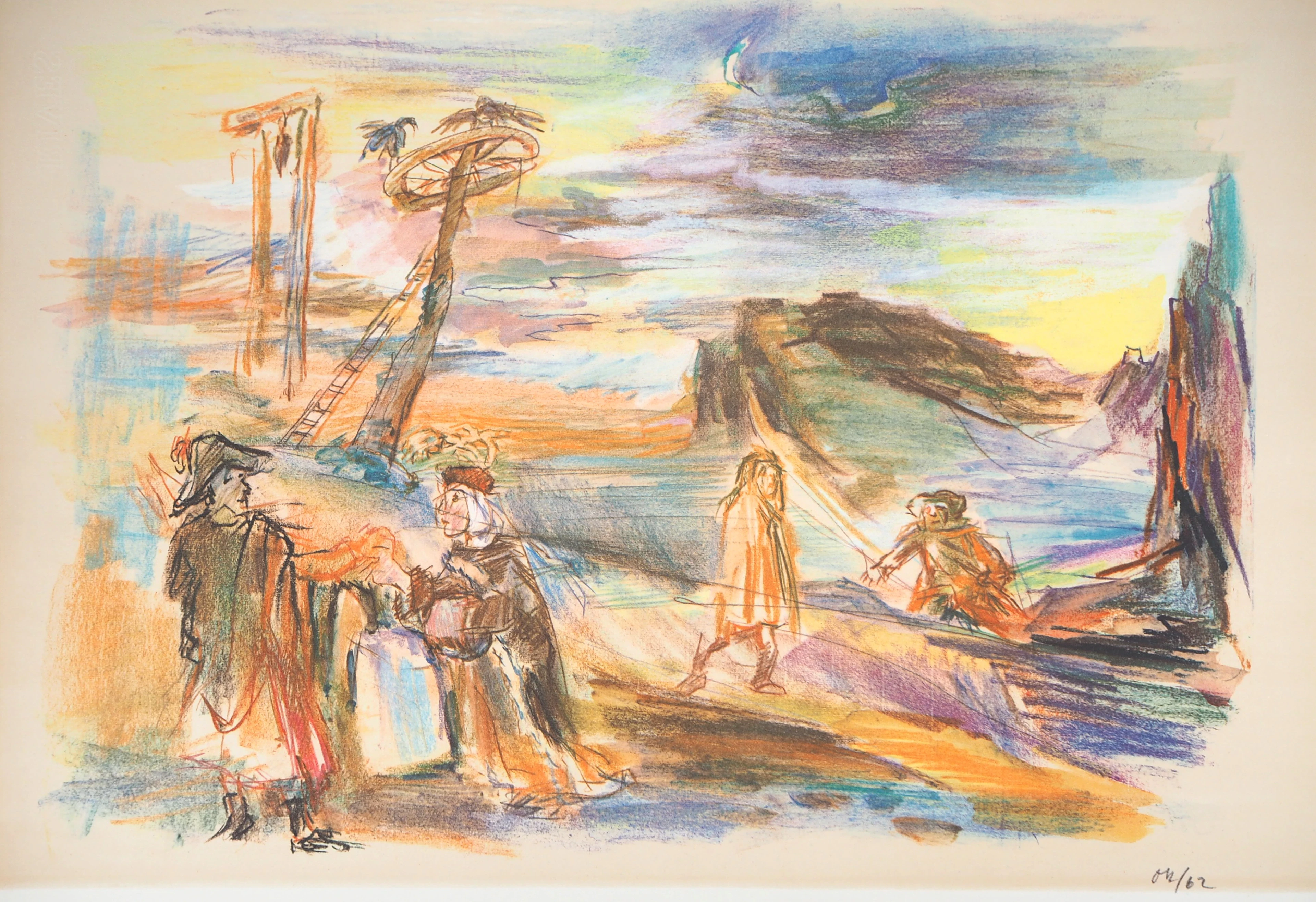 Oskar KOKOSCHKA - Scène d’exécution (la place des supplices), 1962