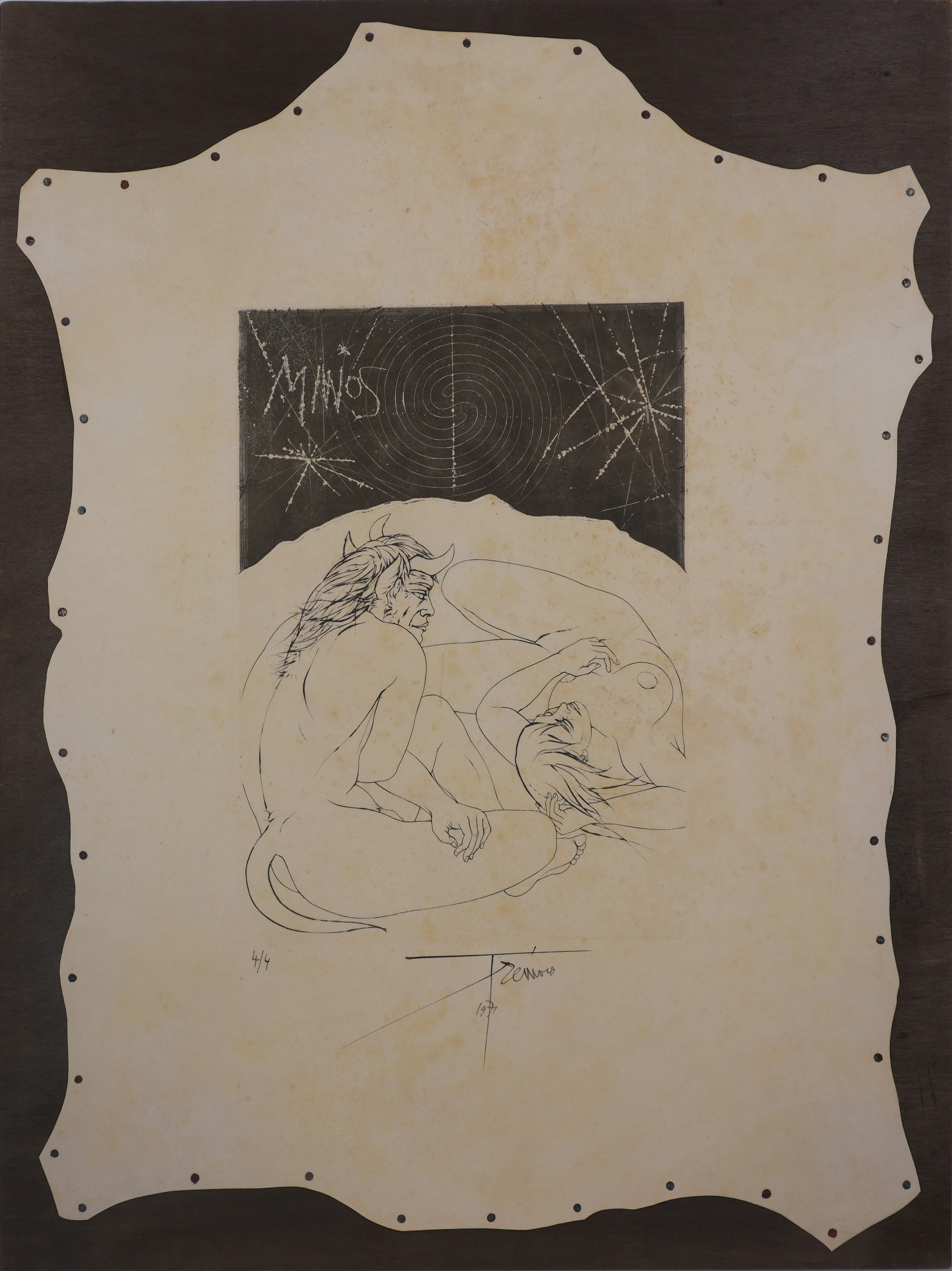 Pierre-Yves TRÉMOIS : Minos - Gravure Originale Signée