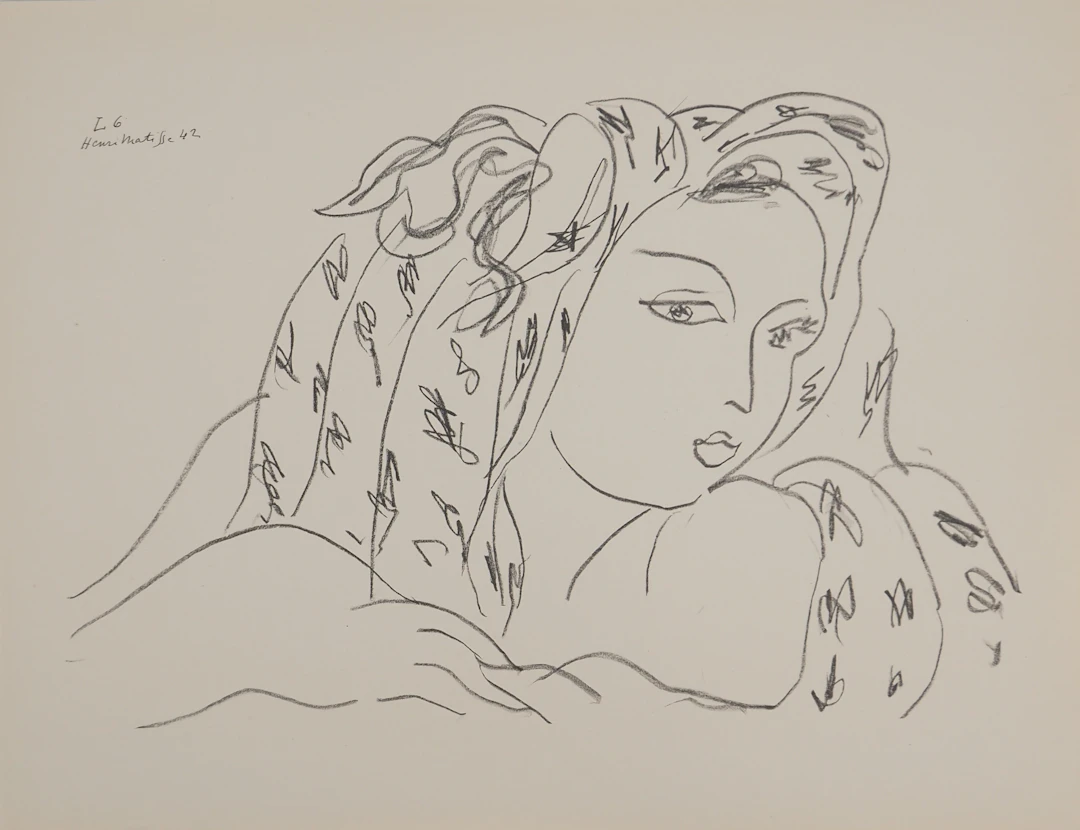 Henri MATISSE : Jeune femme jouant de son charme, Lithographie signée