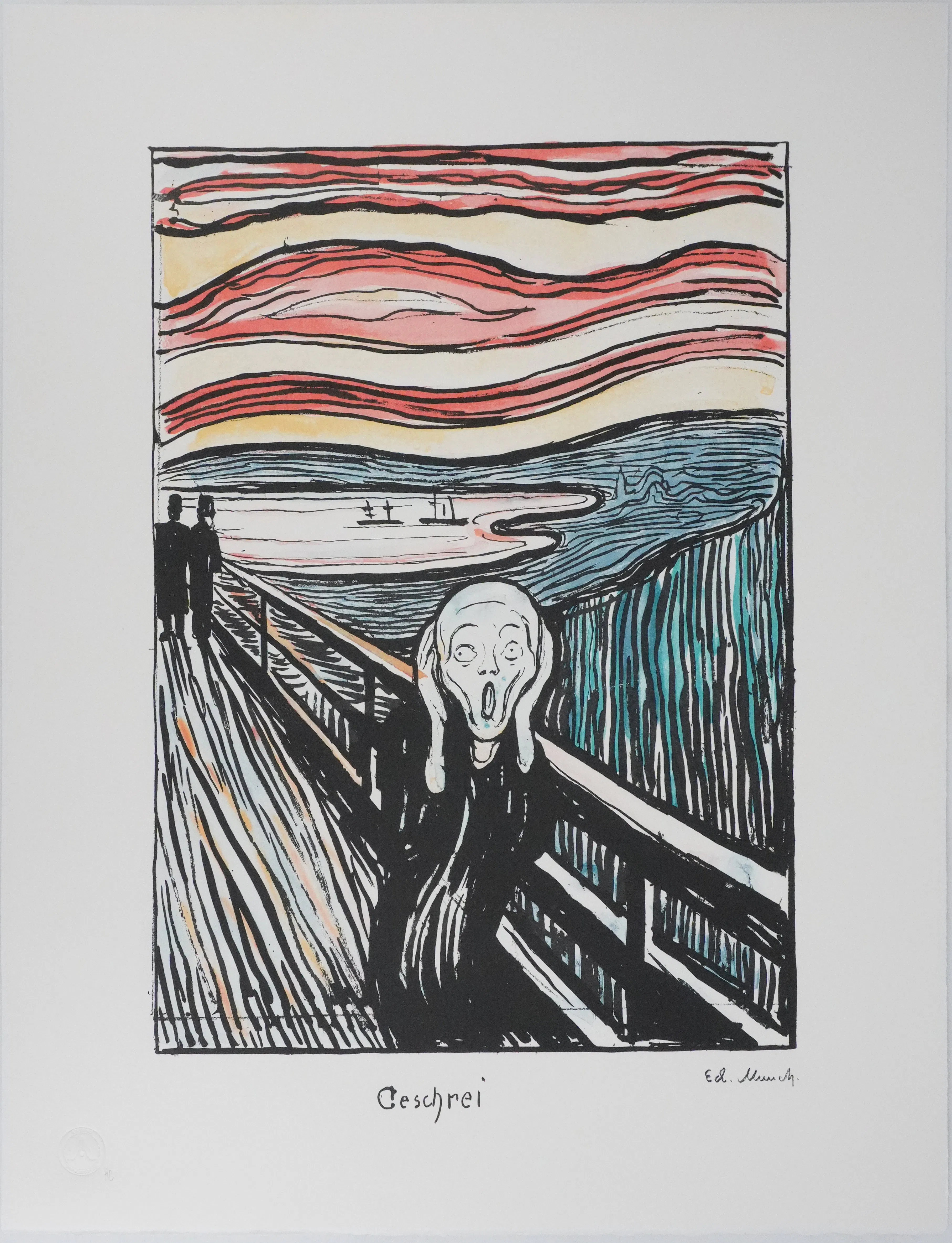 Edvard MUNCH : Le Cri, Lithographie signée