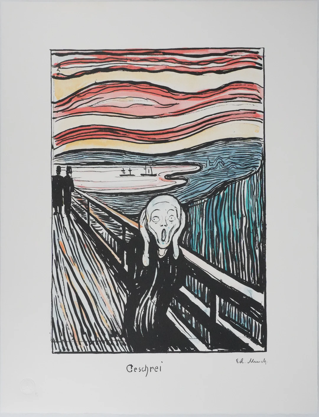 Edvard MUNCH : Le Cri, Lithographie signée