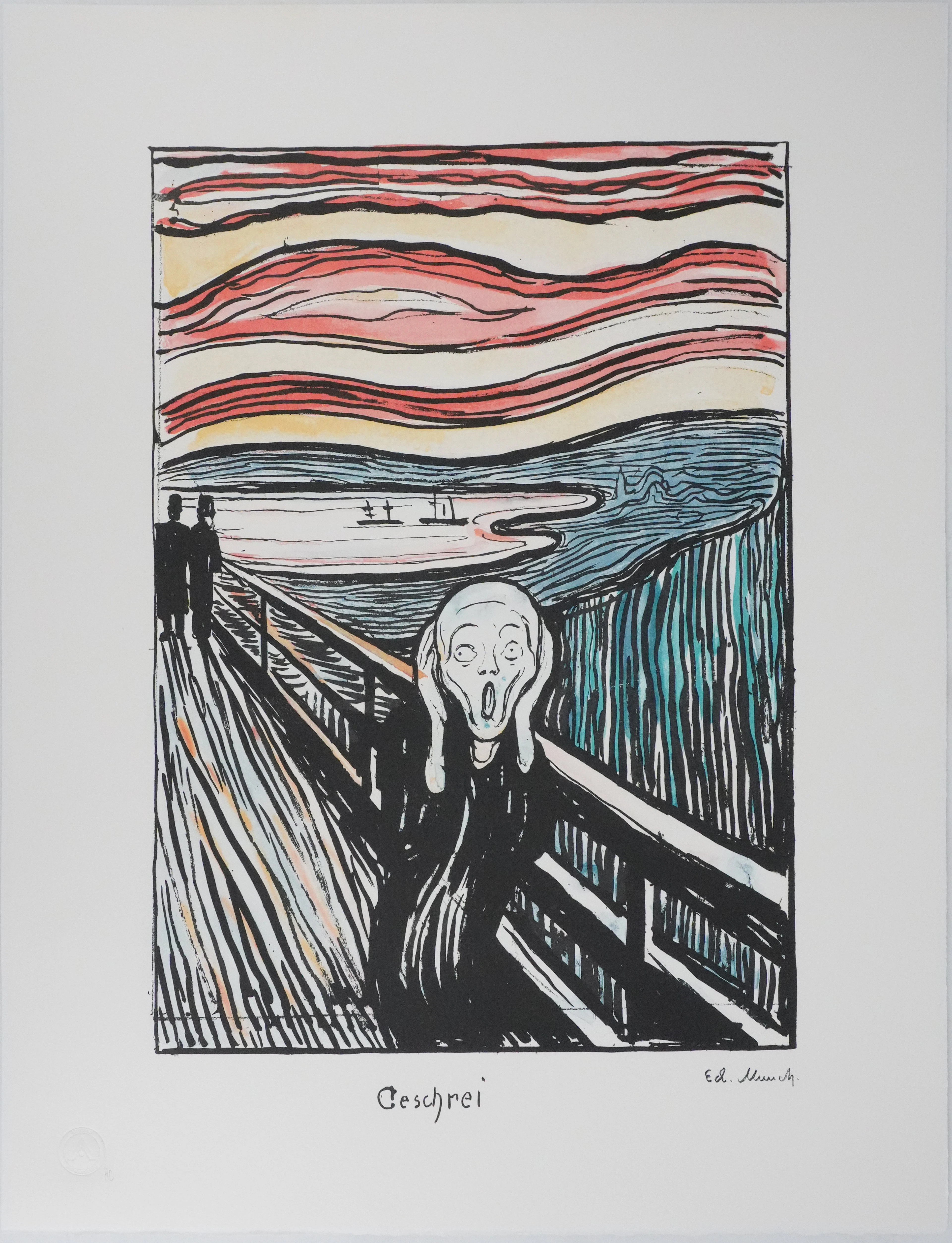 Edvard MUNCH : Le Cri, Lithographie signée