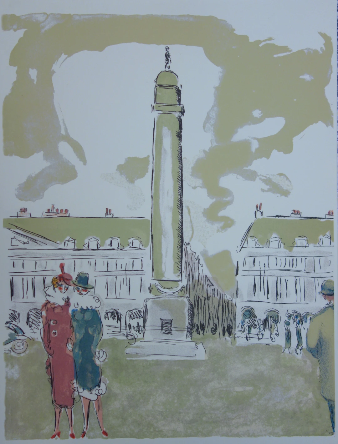 Kees VAN DONGEN - Place Vendôme, Lithographie