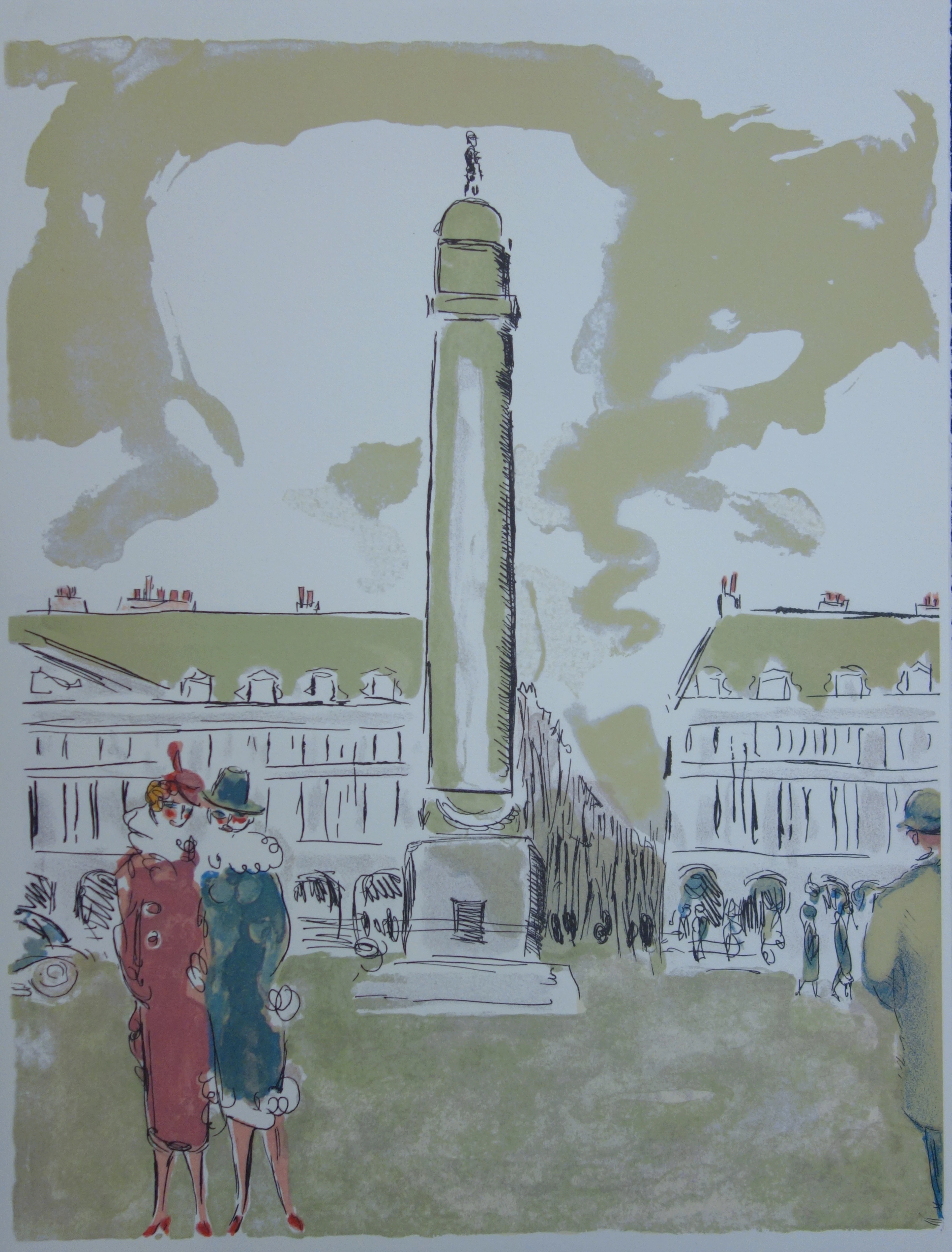 Kees VAN DONGEN - Place Vendôme, Lithographie
