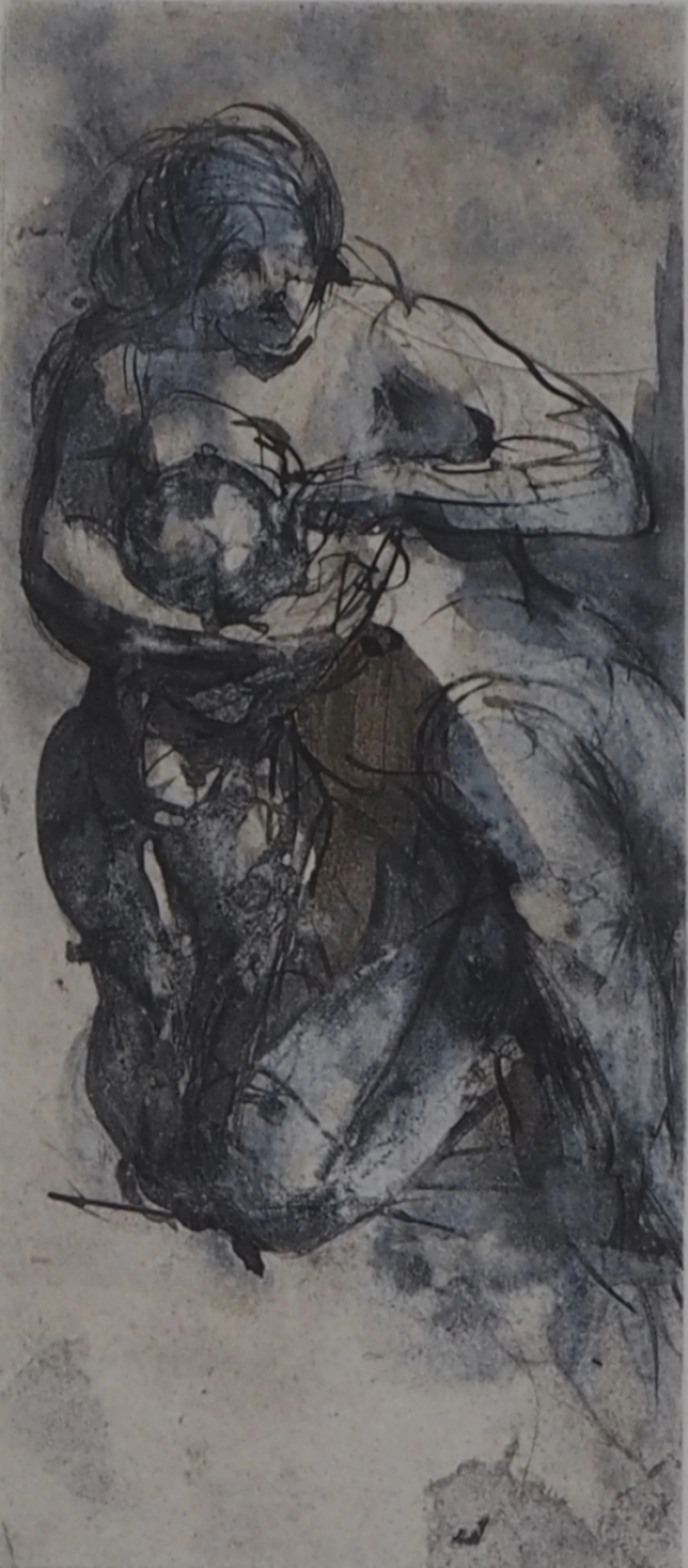 Auguste RODIN : L’enfant au sein, Gravure
