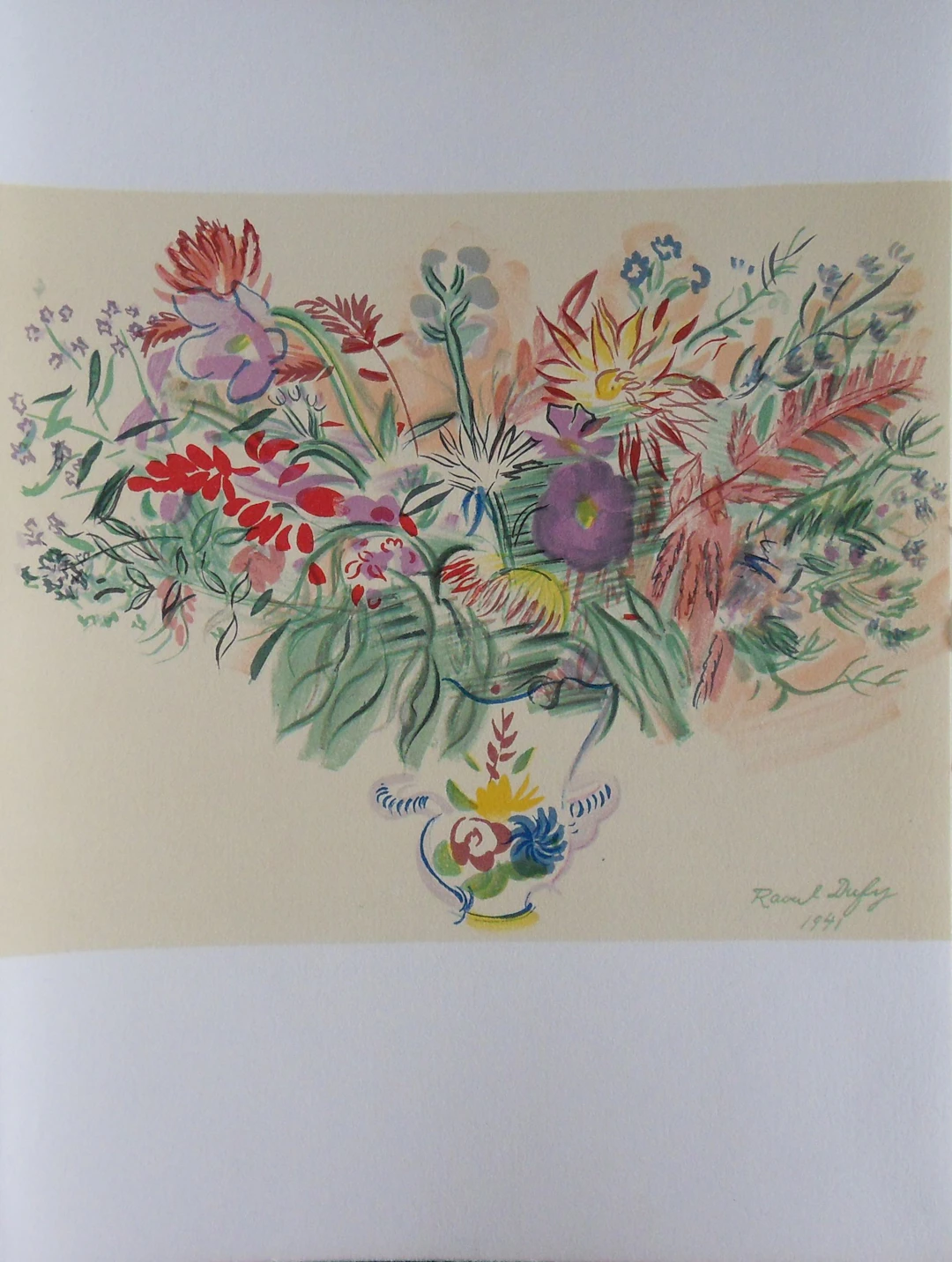 Raoul DUFY - Bouquet Champêtre - Lithographie originale Signée