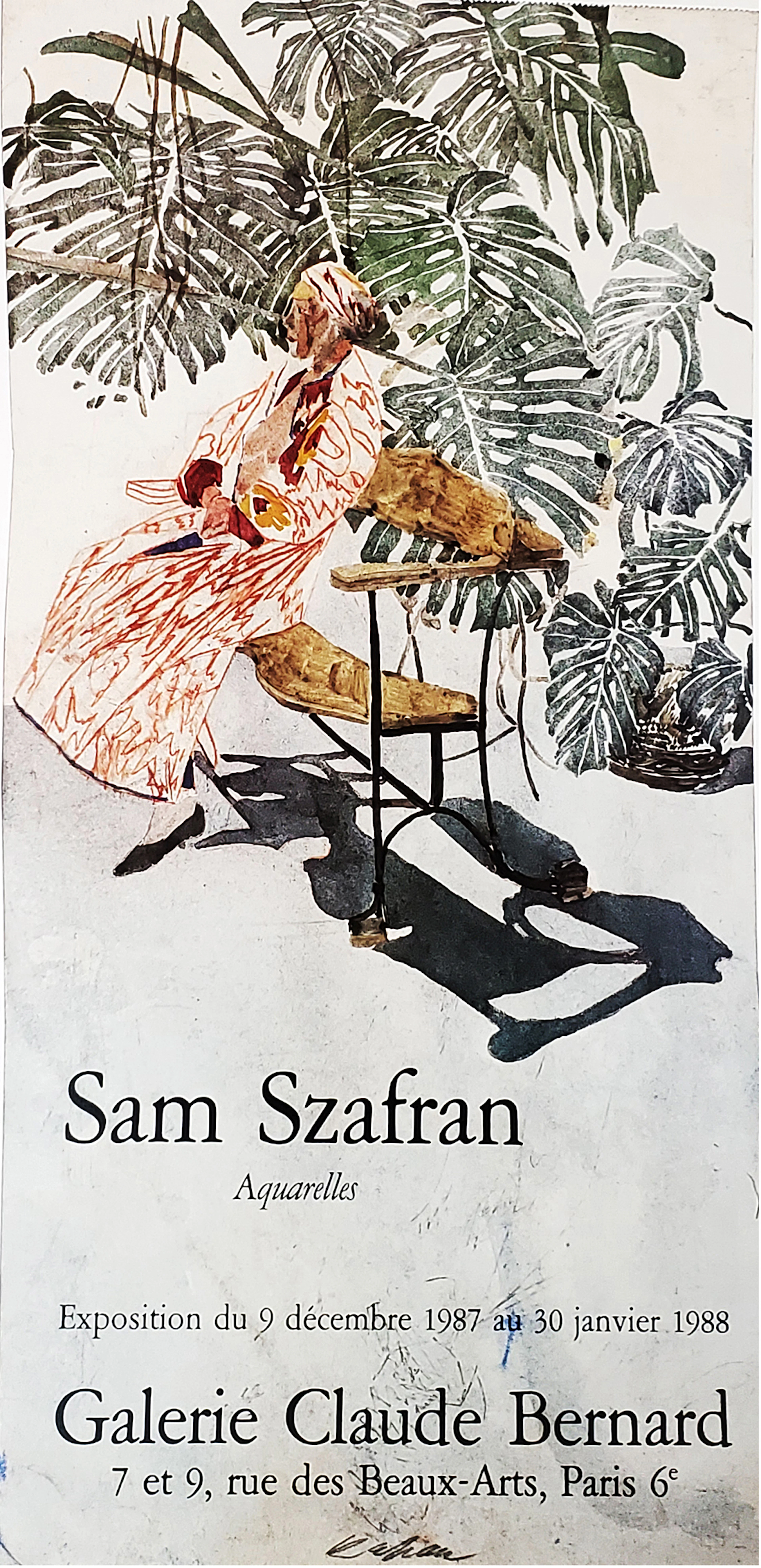 Sam Szafran, - Aquarelles, 1987 - Affiche