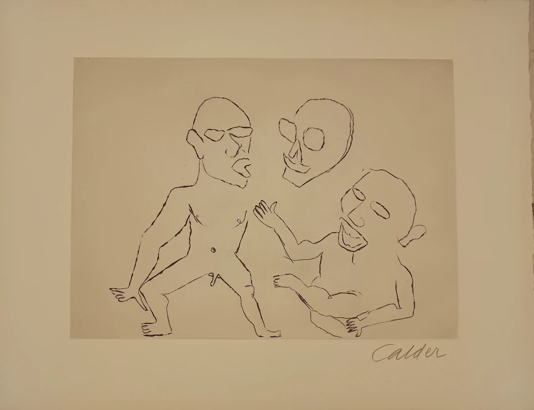 Alexander CALDER - Santa klaus 4, 1974 - Gravure signée au crayon